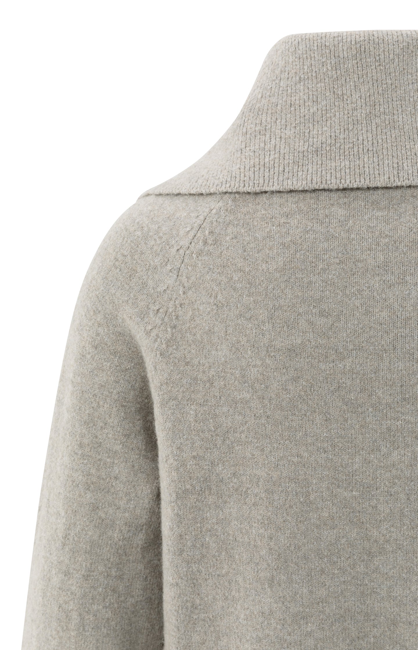Soft zip-up cardigan with wide collar
