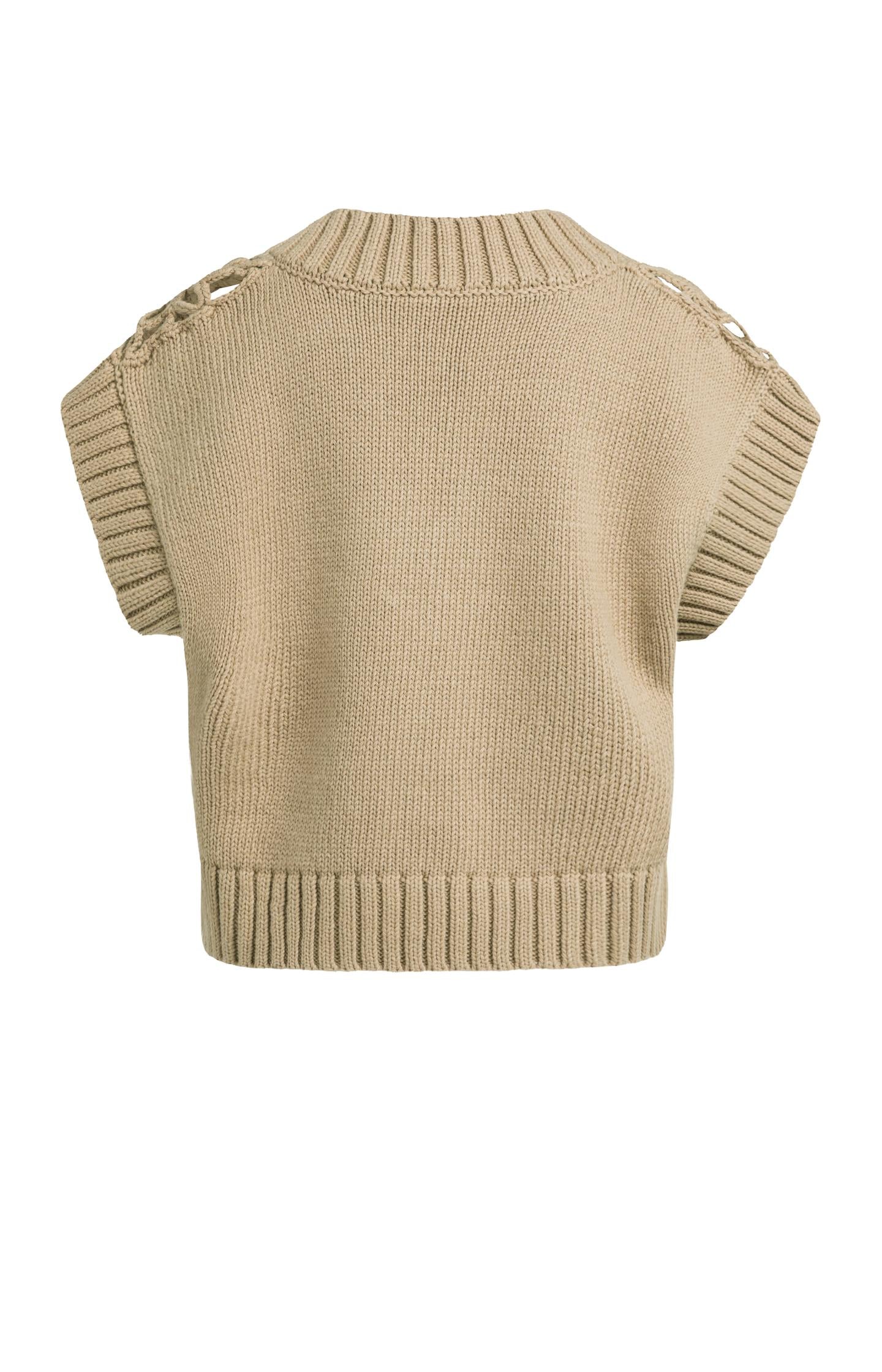 Spencer with V-neck and shoulder detail