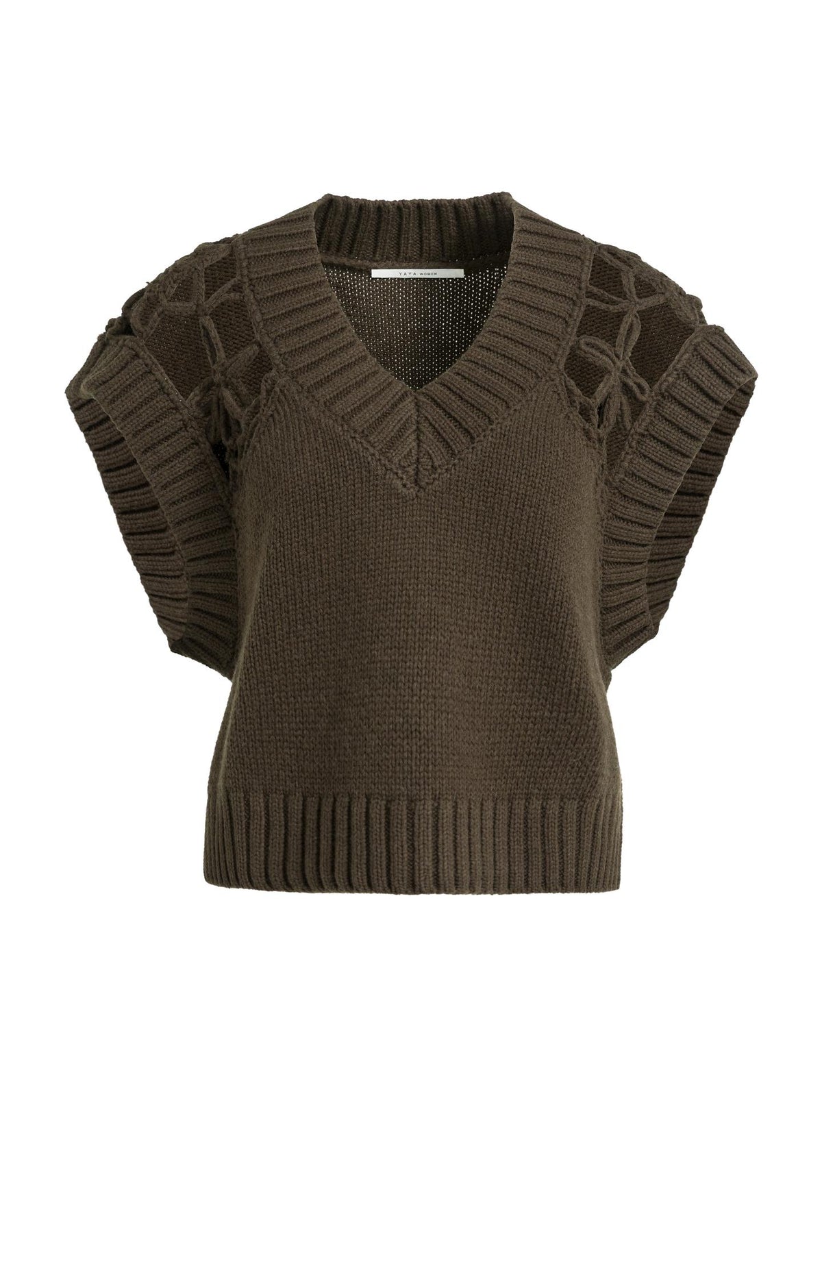 Spencer with V-neck and shoulder detail - Type: product
