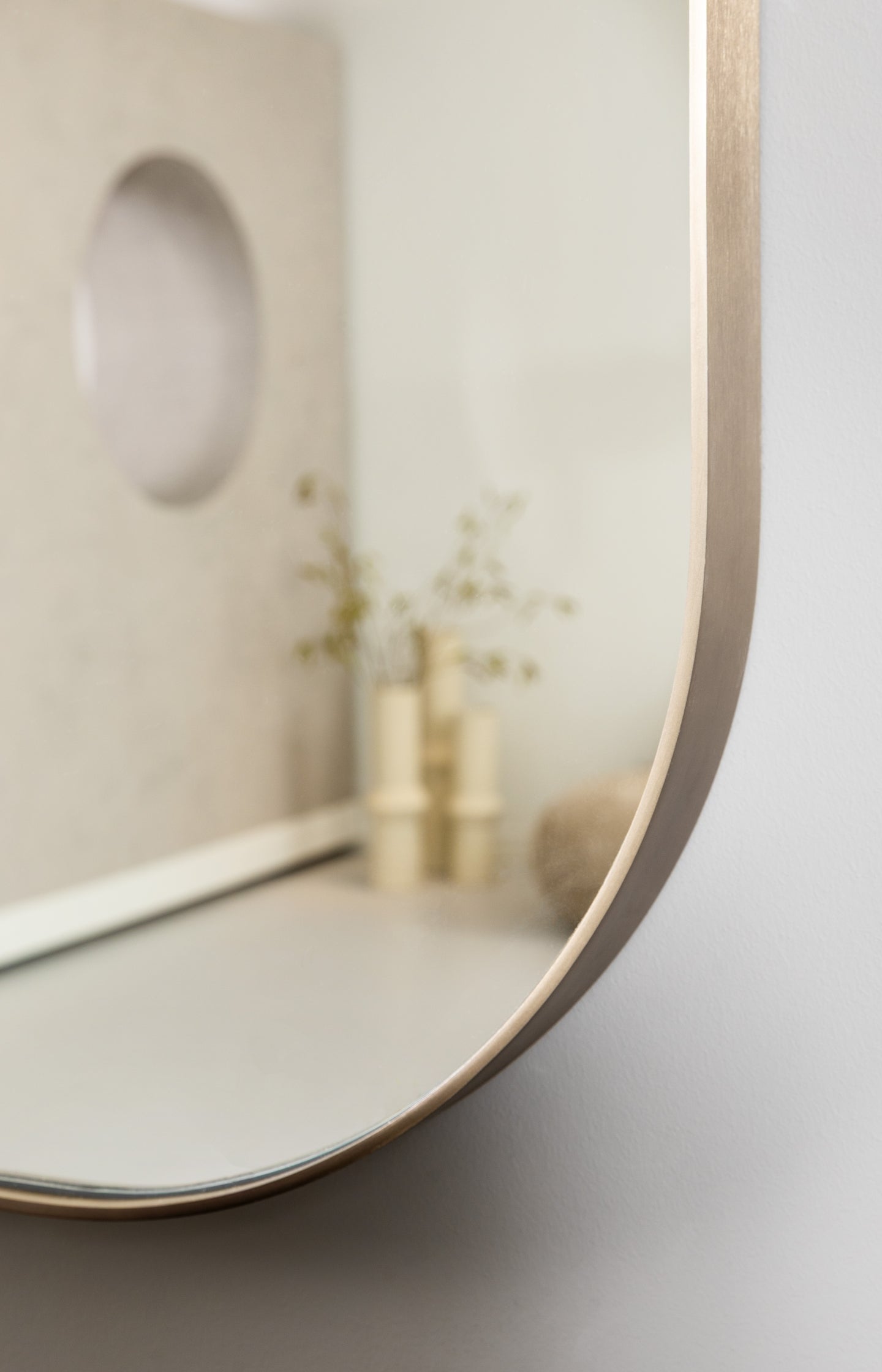 Square mirror with metal frame
