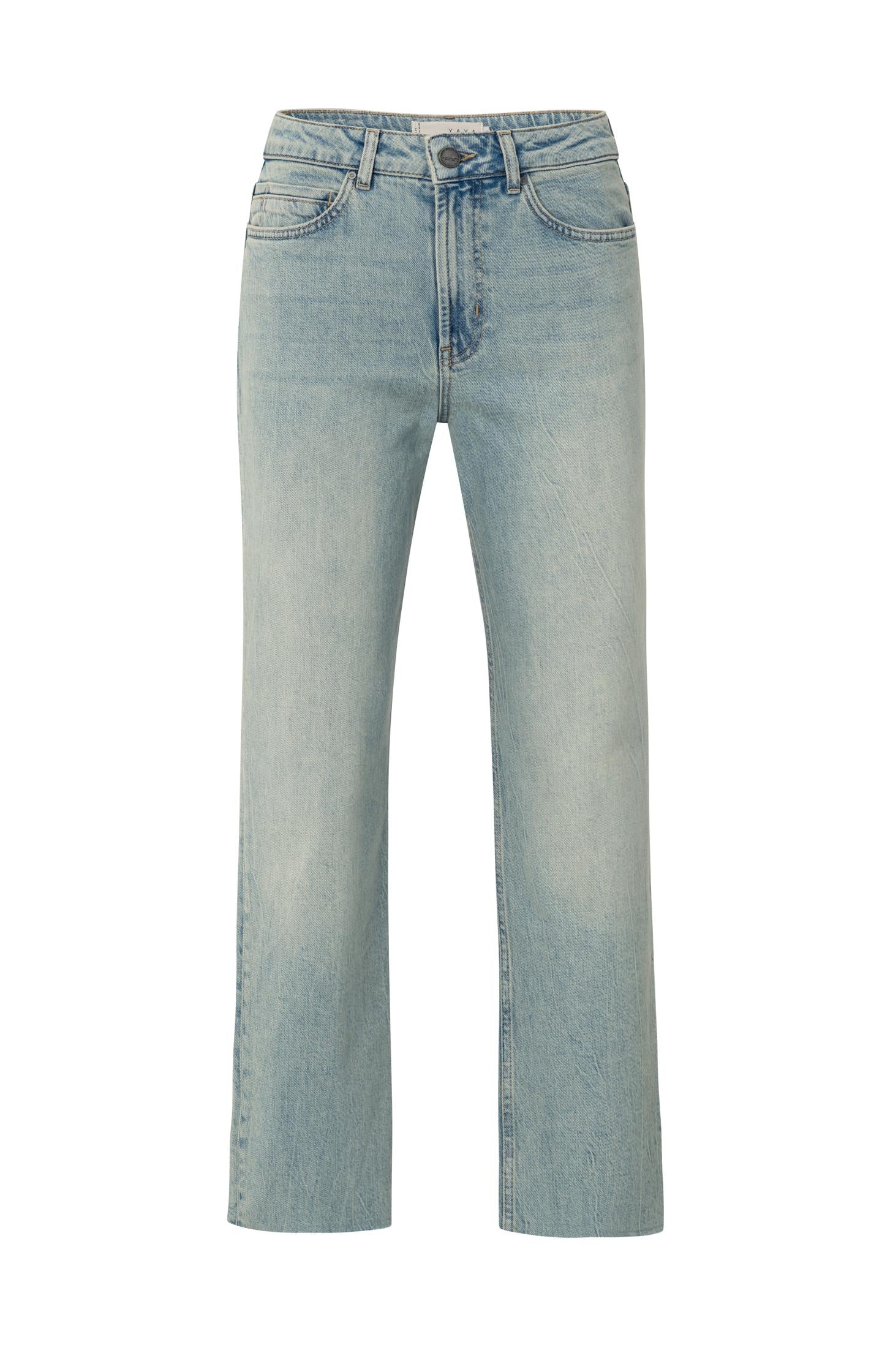 Straight fit denim jeans with washed finish - Type: product