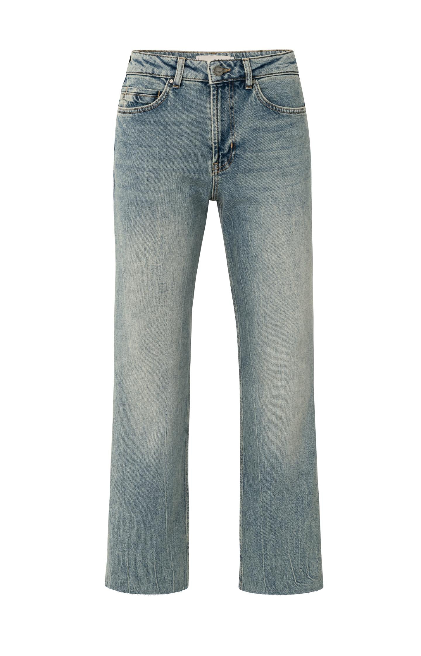 Straight fit denim jeans with washed finish - Type: product