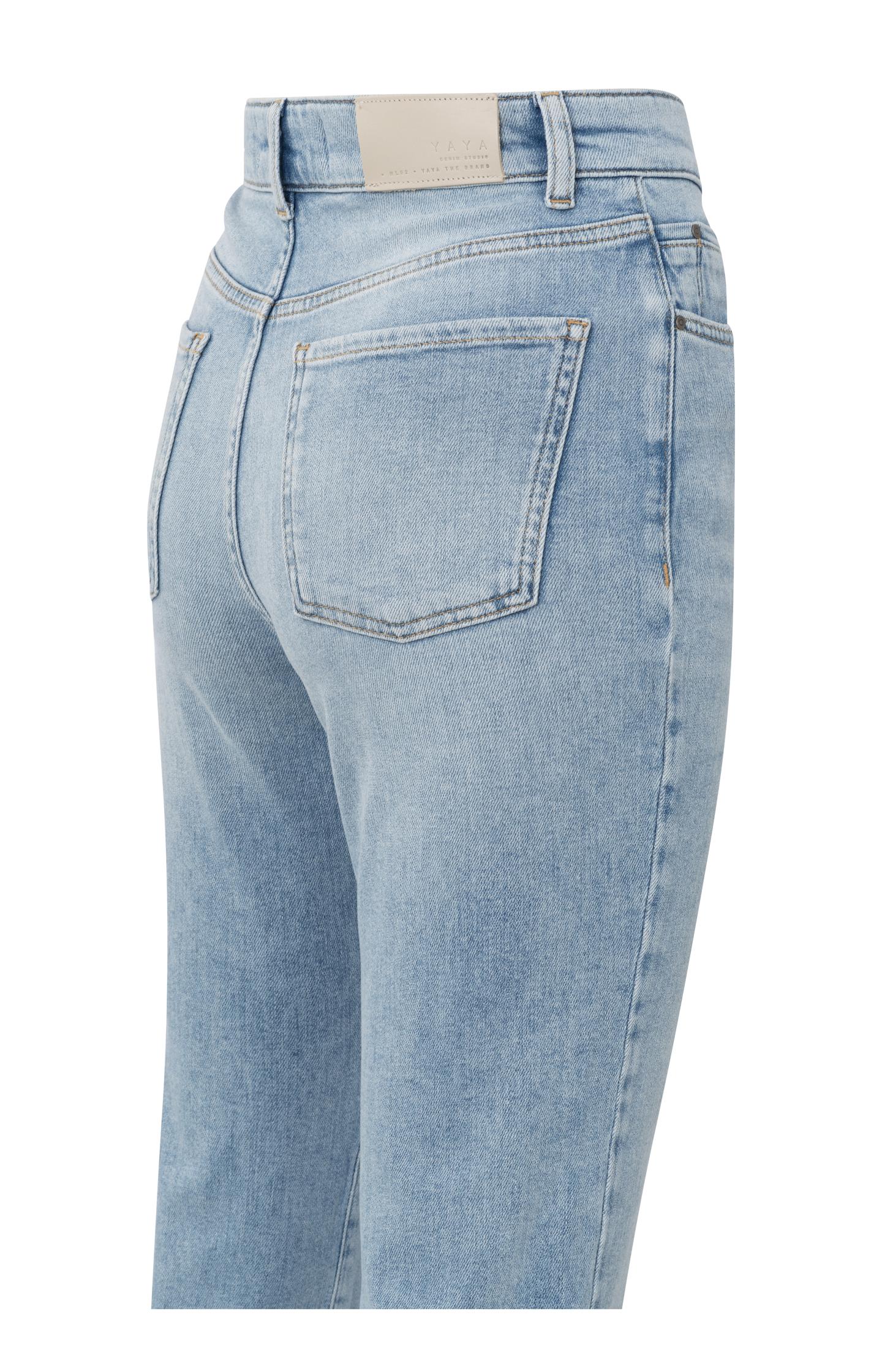 Straight fit jeans with wrap detail