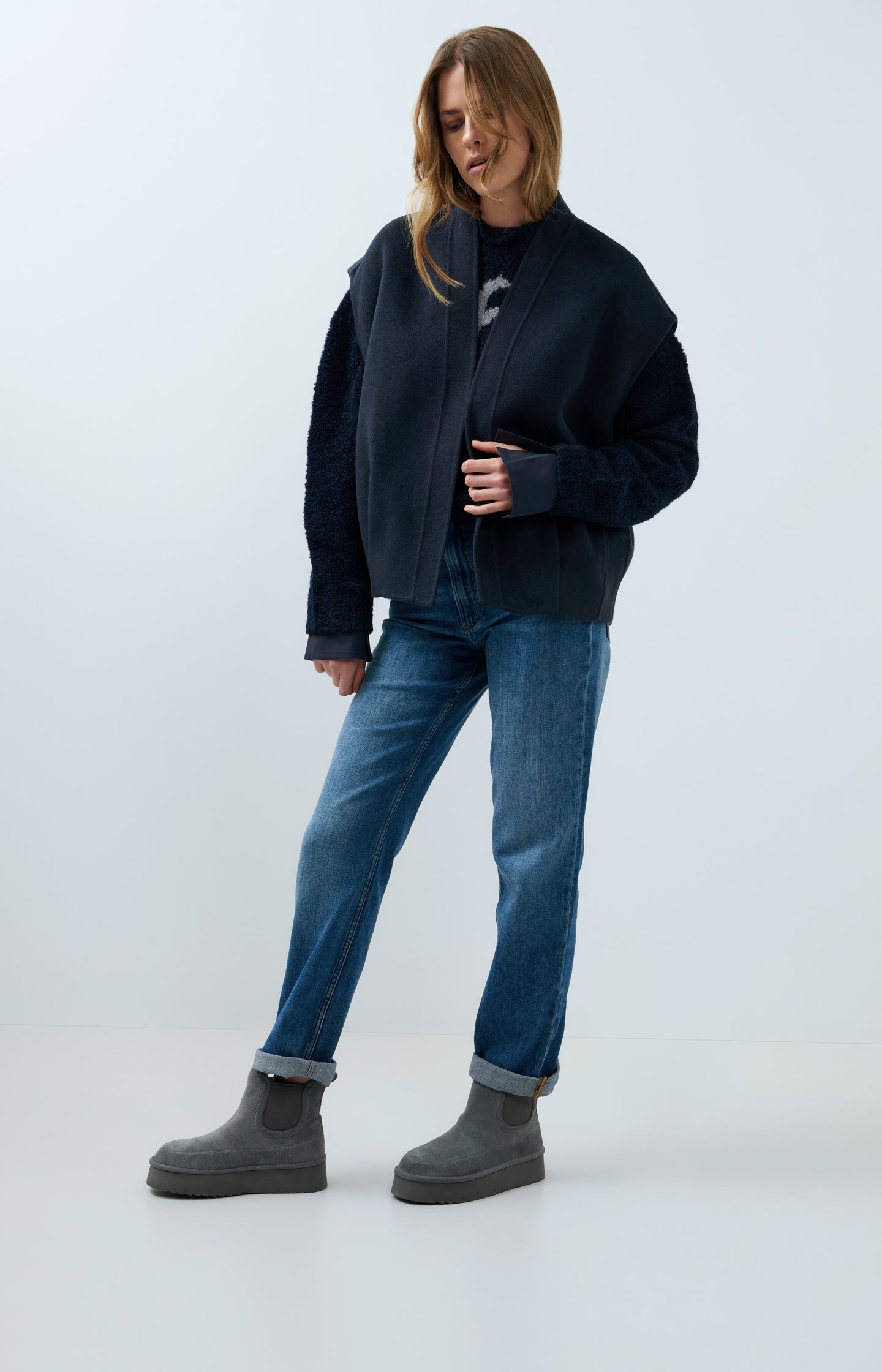 Straight slim denim jeans (L32)