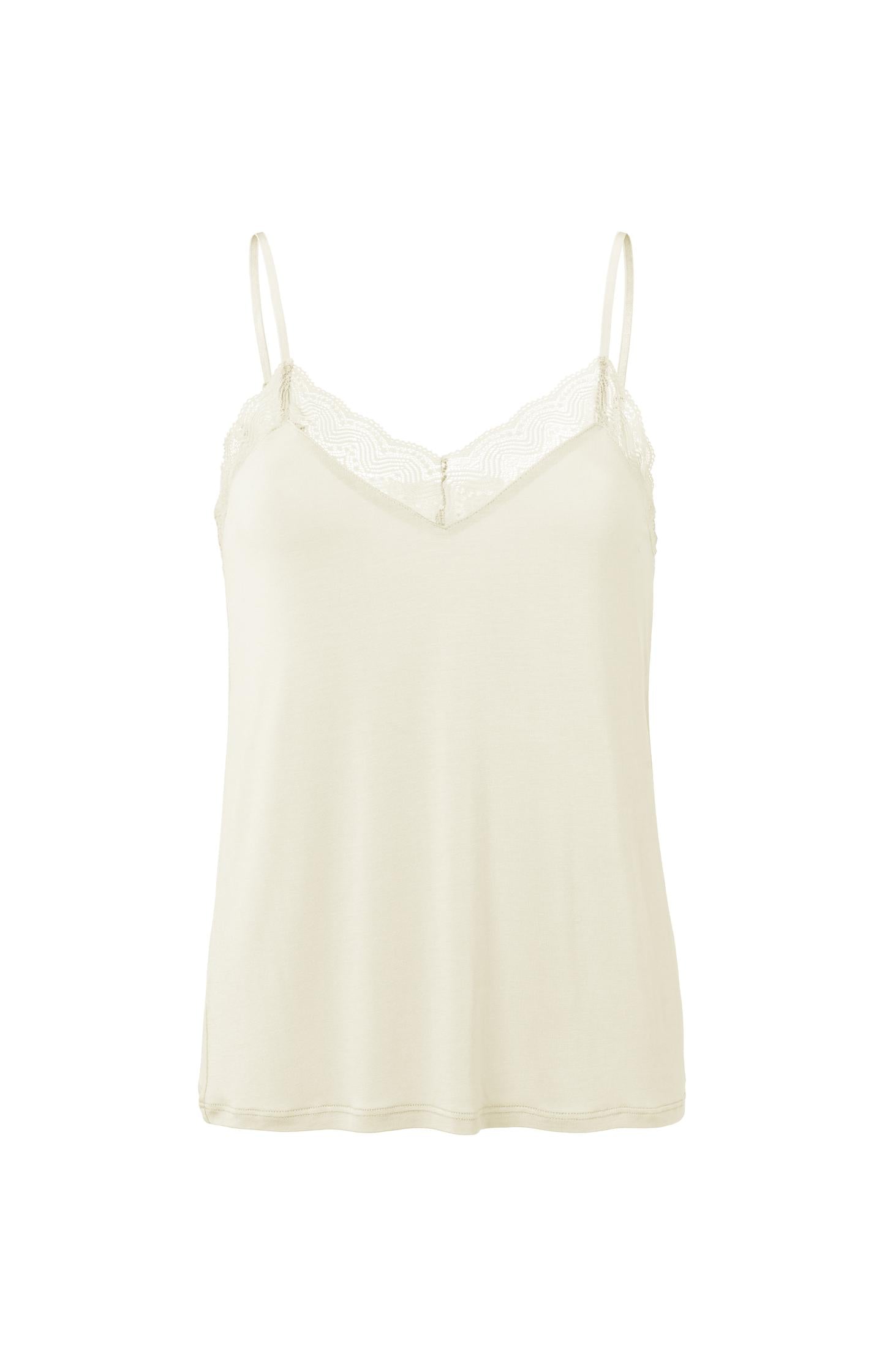 Strappy top with lace details in a regular fit - Type: product