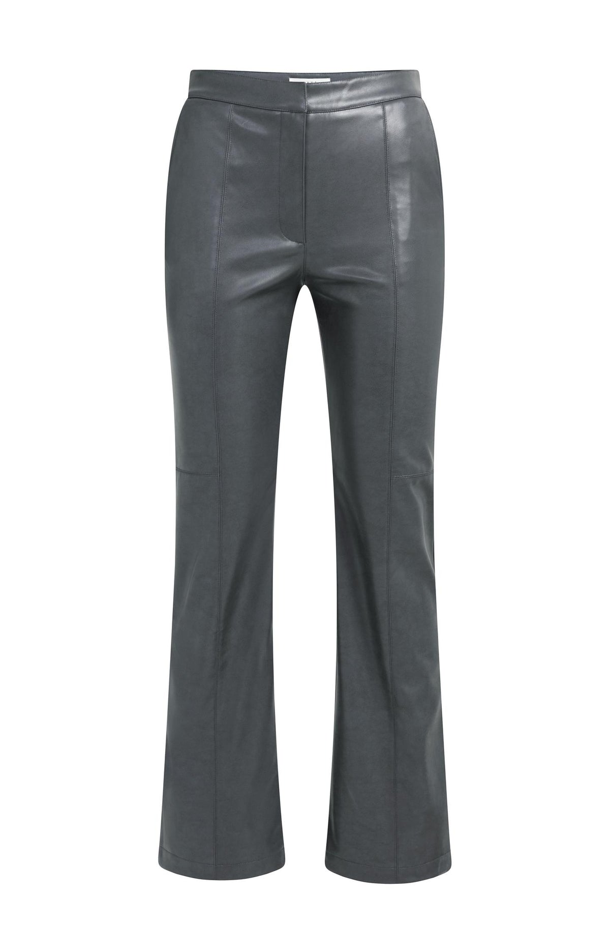 Stretch faux leather flared trousers - Type: product