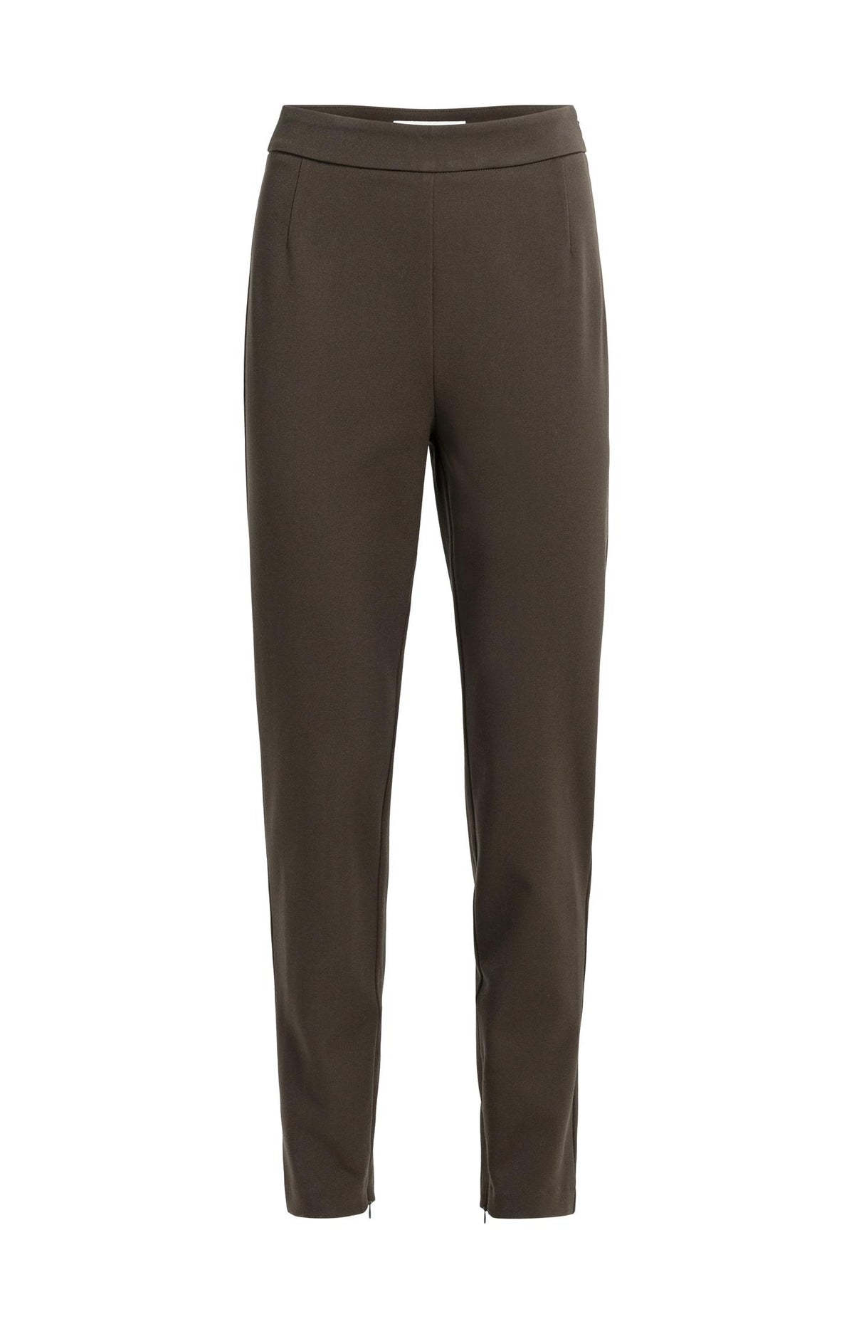 Stretch-Treggings mit Reißverschlüssen - Delicioso Brown
