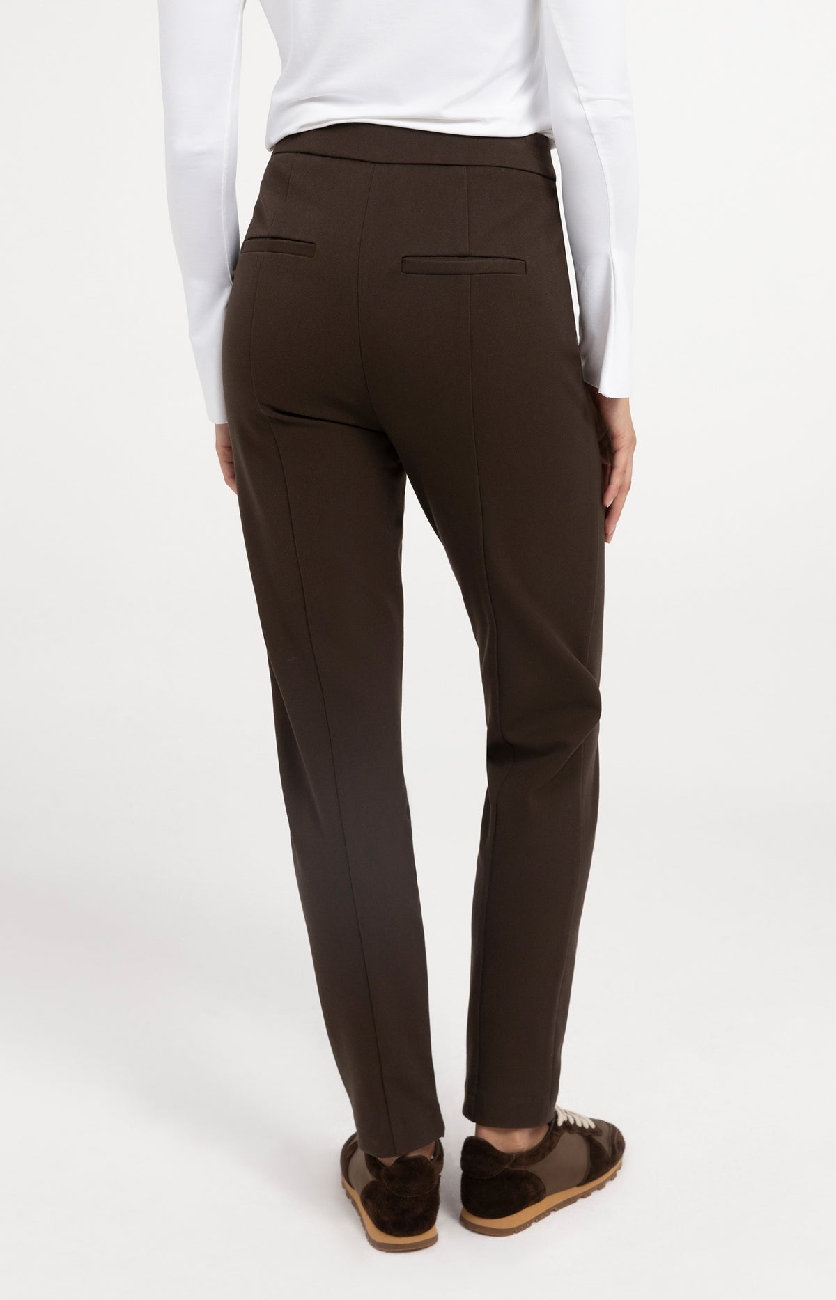Stretch-Treggings mit Reißverschlüssen - Delicioso Brown