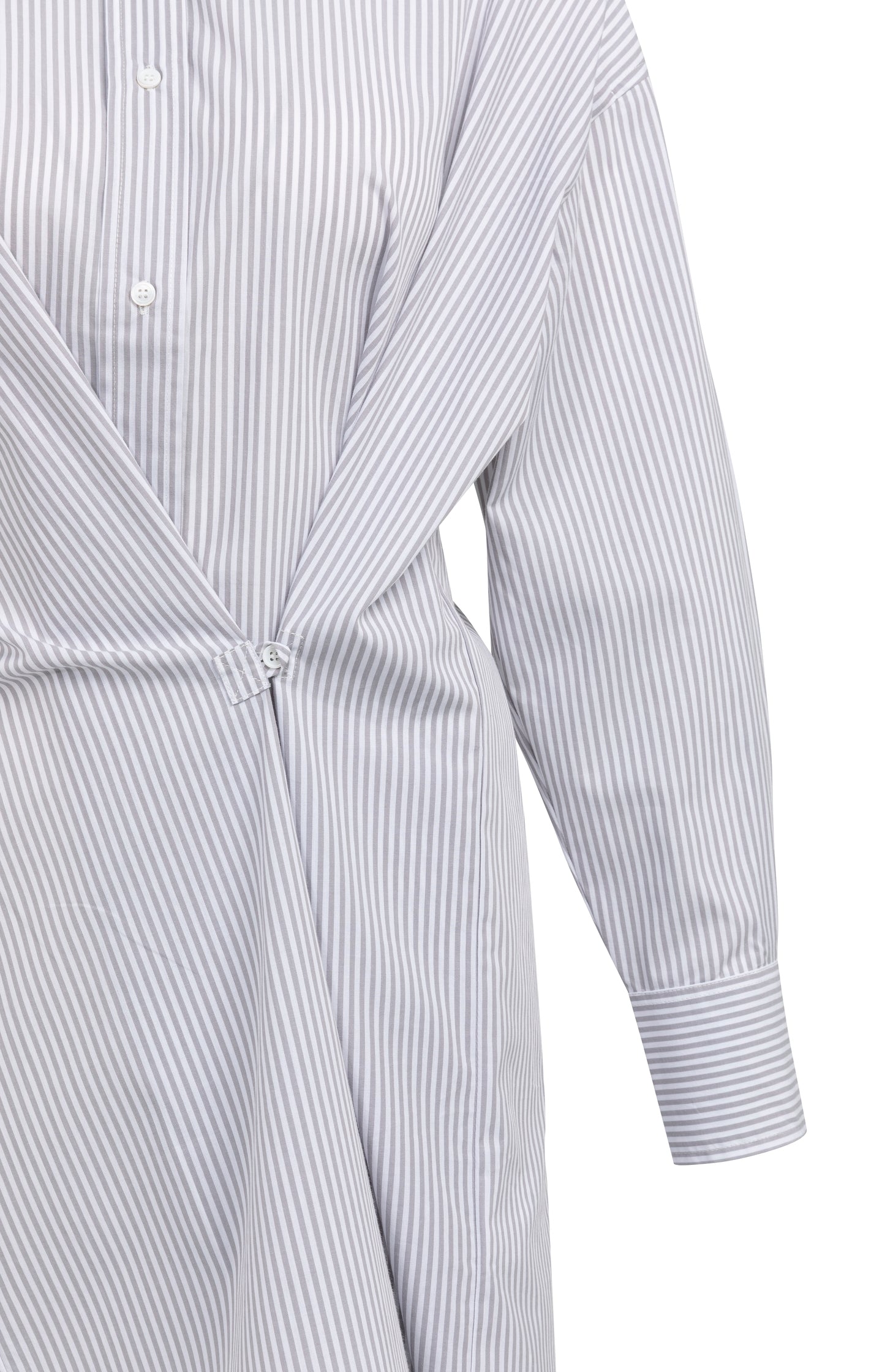 Striped blouse dress with wrap detail - Type: lookbook