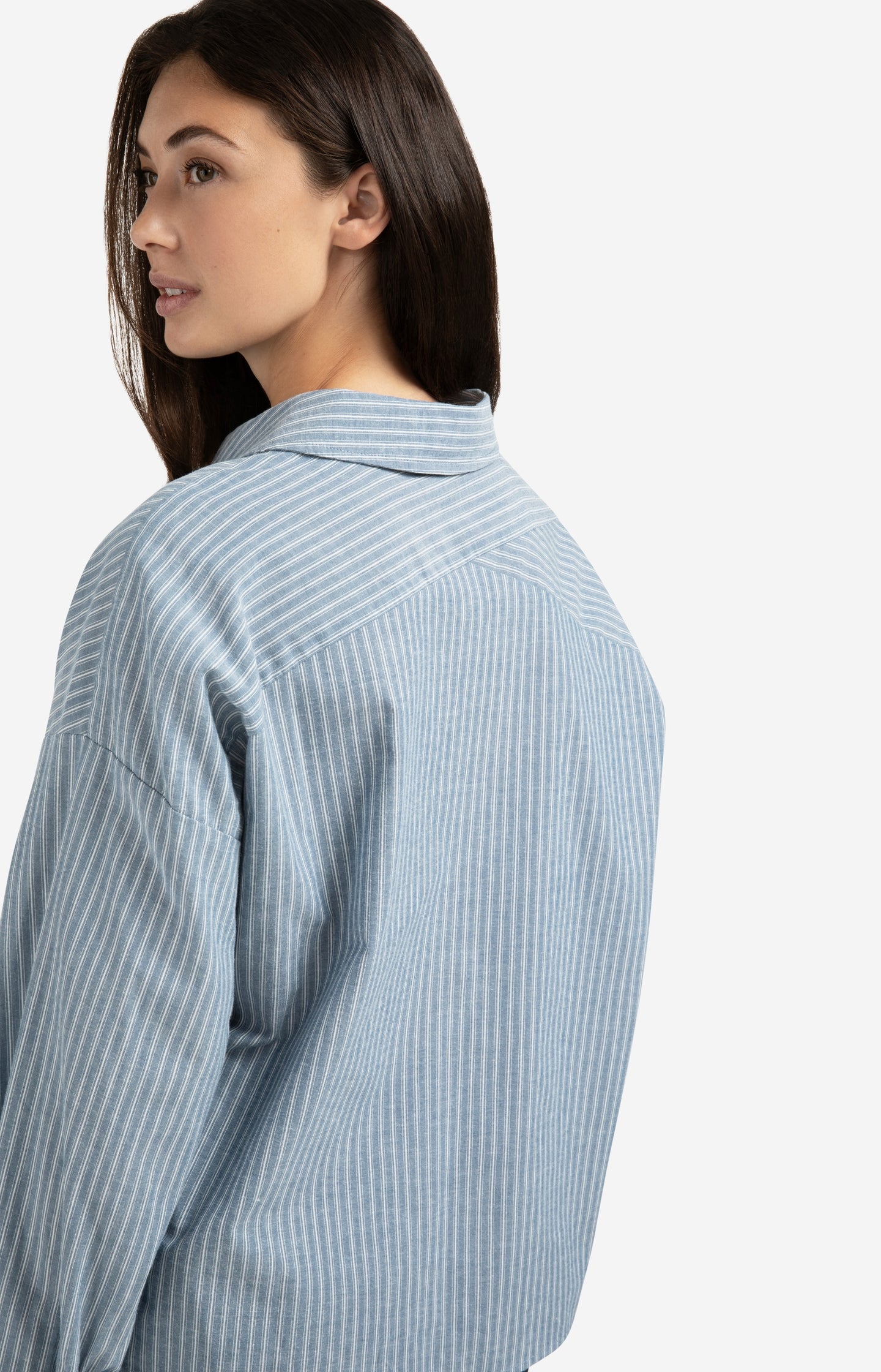 Striped blouse with chest pocket and long sleeves - Type: lookbook