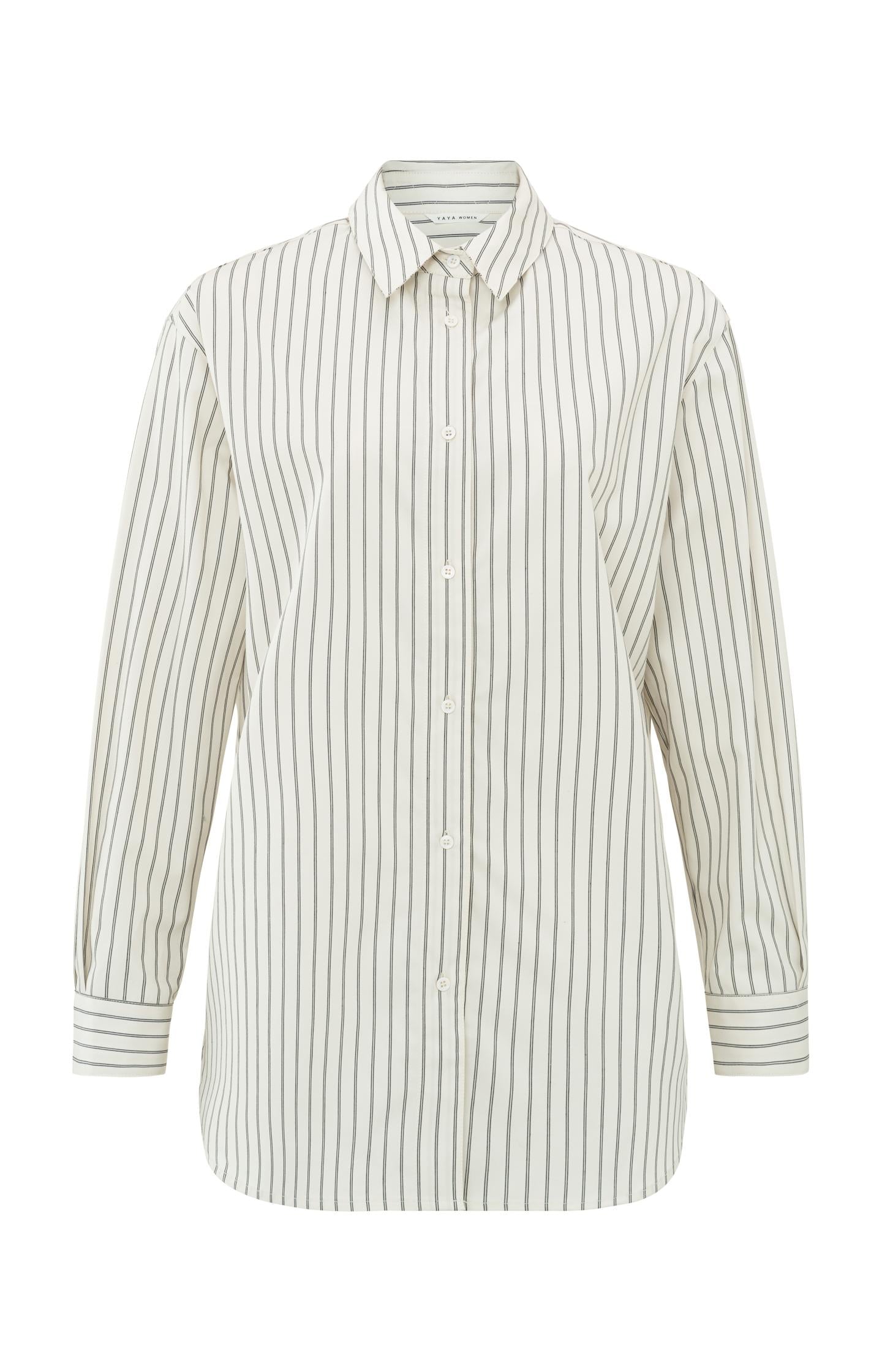 Striped blouse with long sleeves in a relaxed fit - Type: product