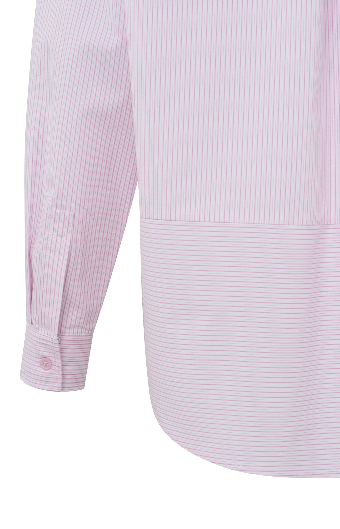 Striped blouse with long sleeves, pocket and buttons