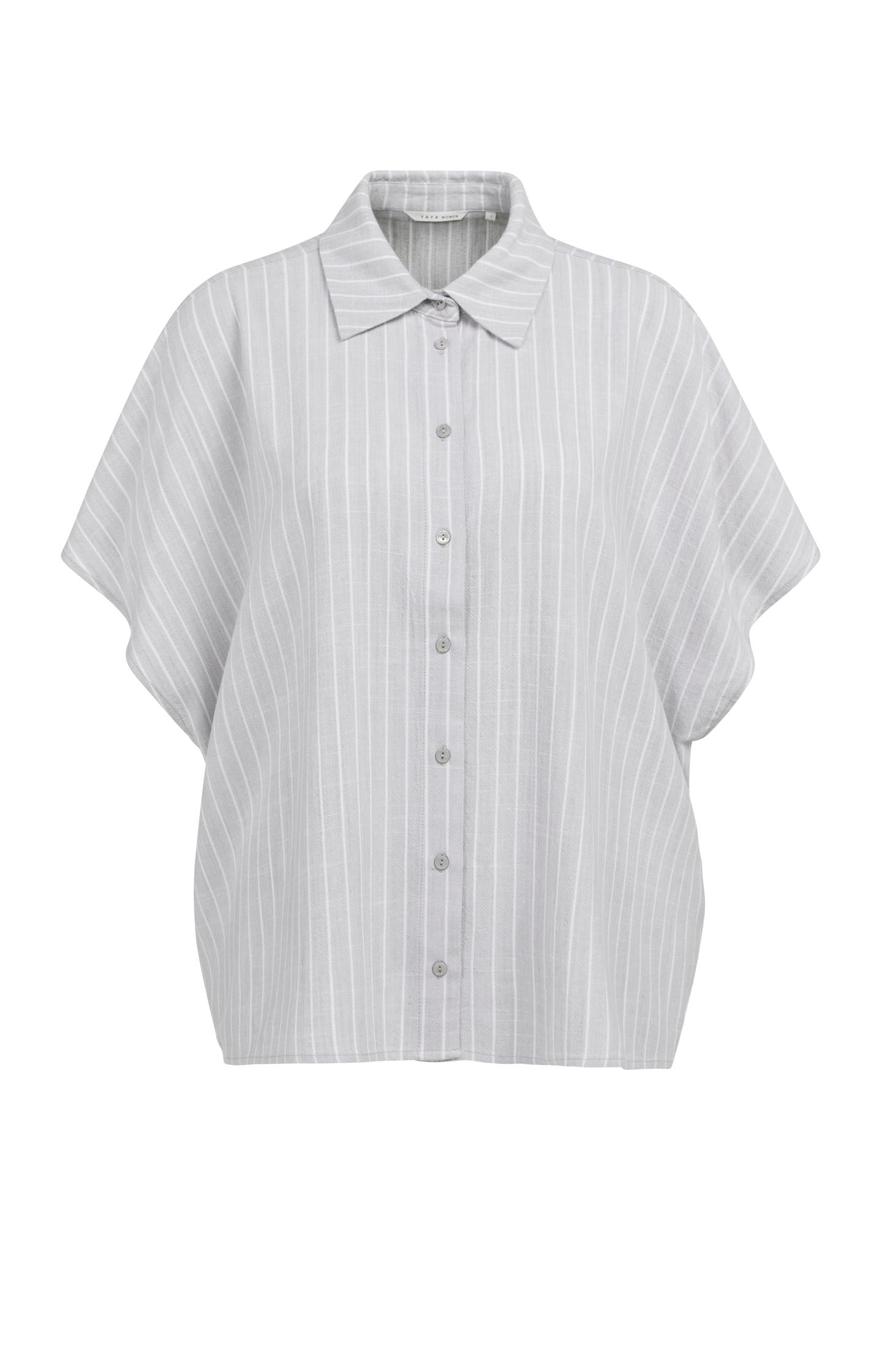 Striped blouse with short sleeves