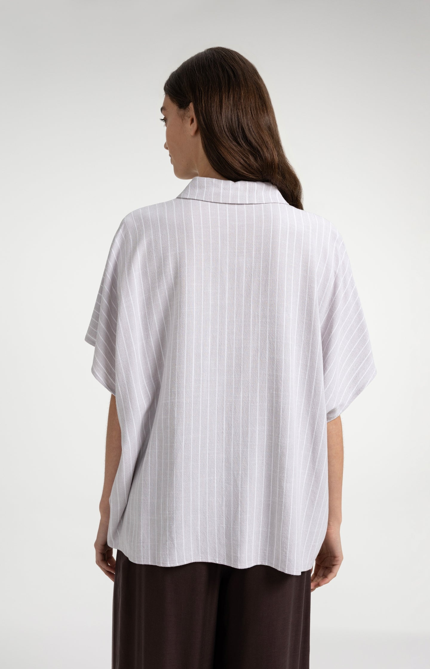 Striped blouse with short sleeves