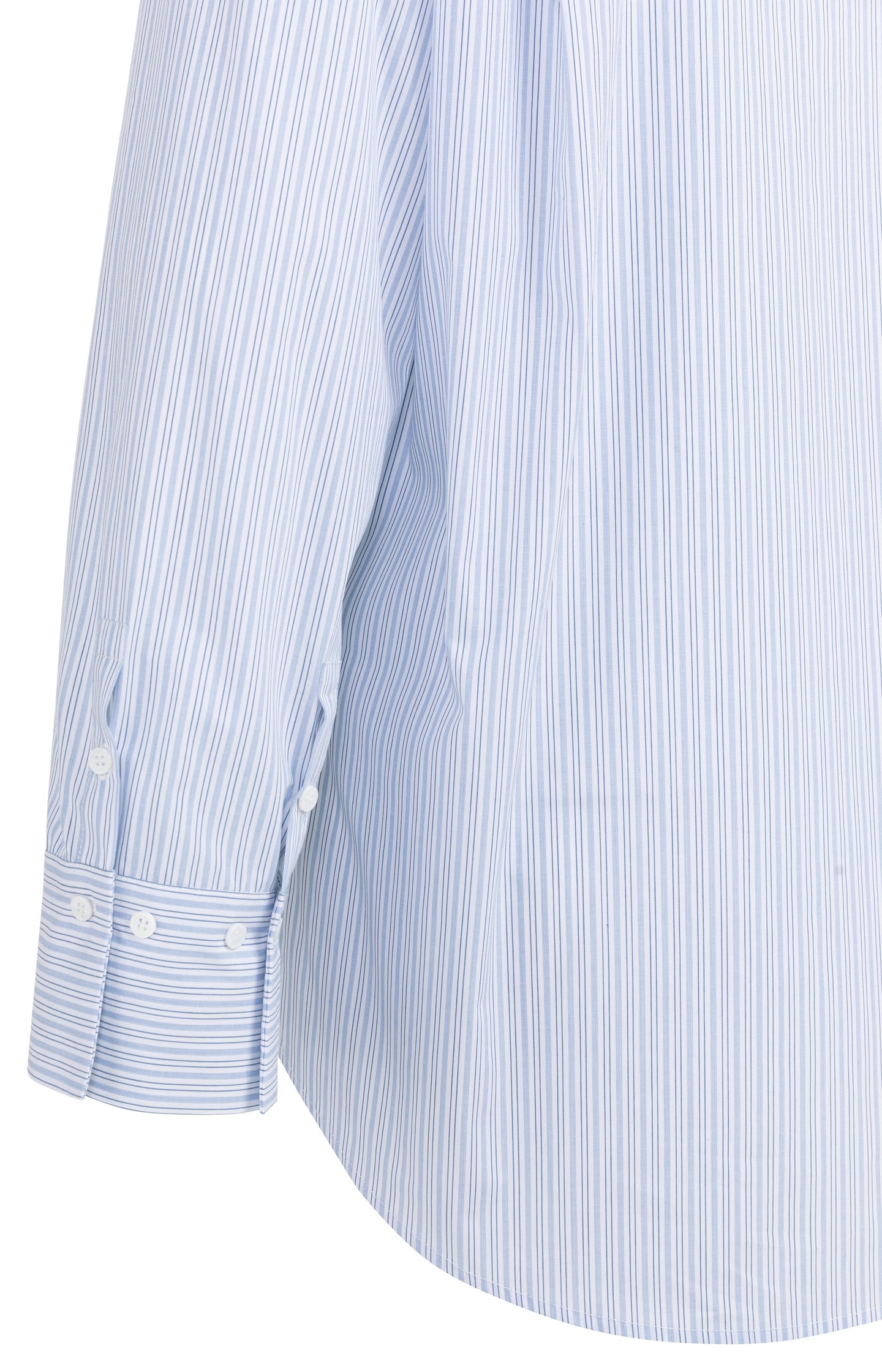 Striped boyfriend blouse with adjustable cuffs