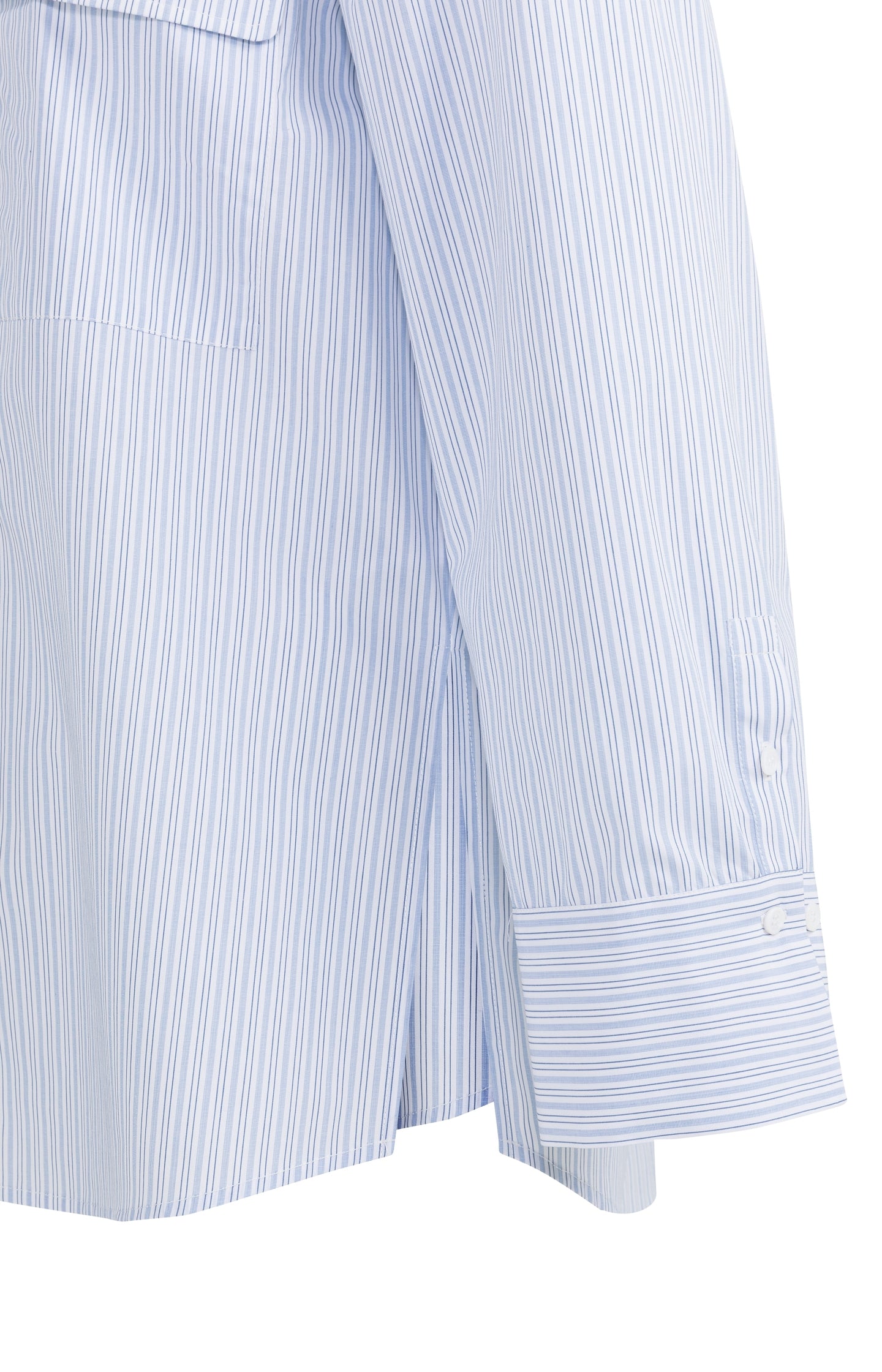 Striped boyfriend blouse with adjustable cuffs