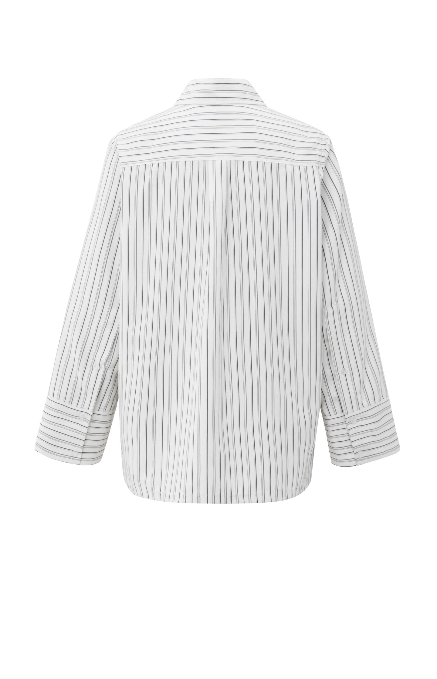Striped oversized blouse with long sleeves