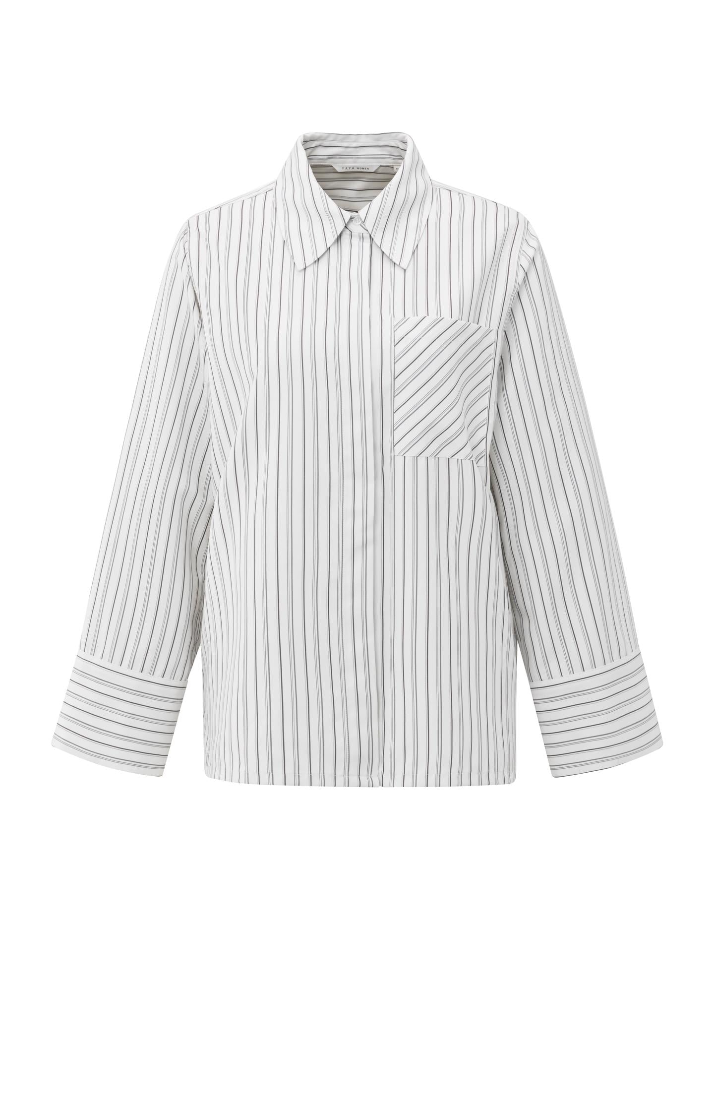 Striped oversized blouse with long sleeves - Type: product