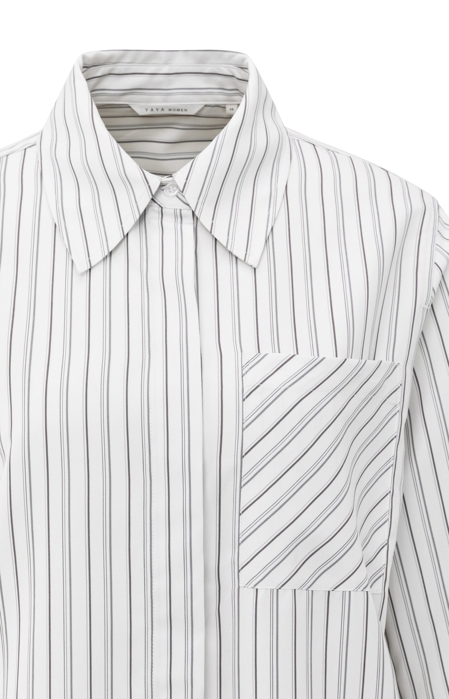 Striped oversized blouse with long sleeves
