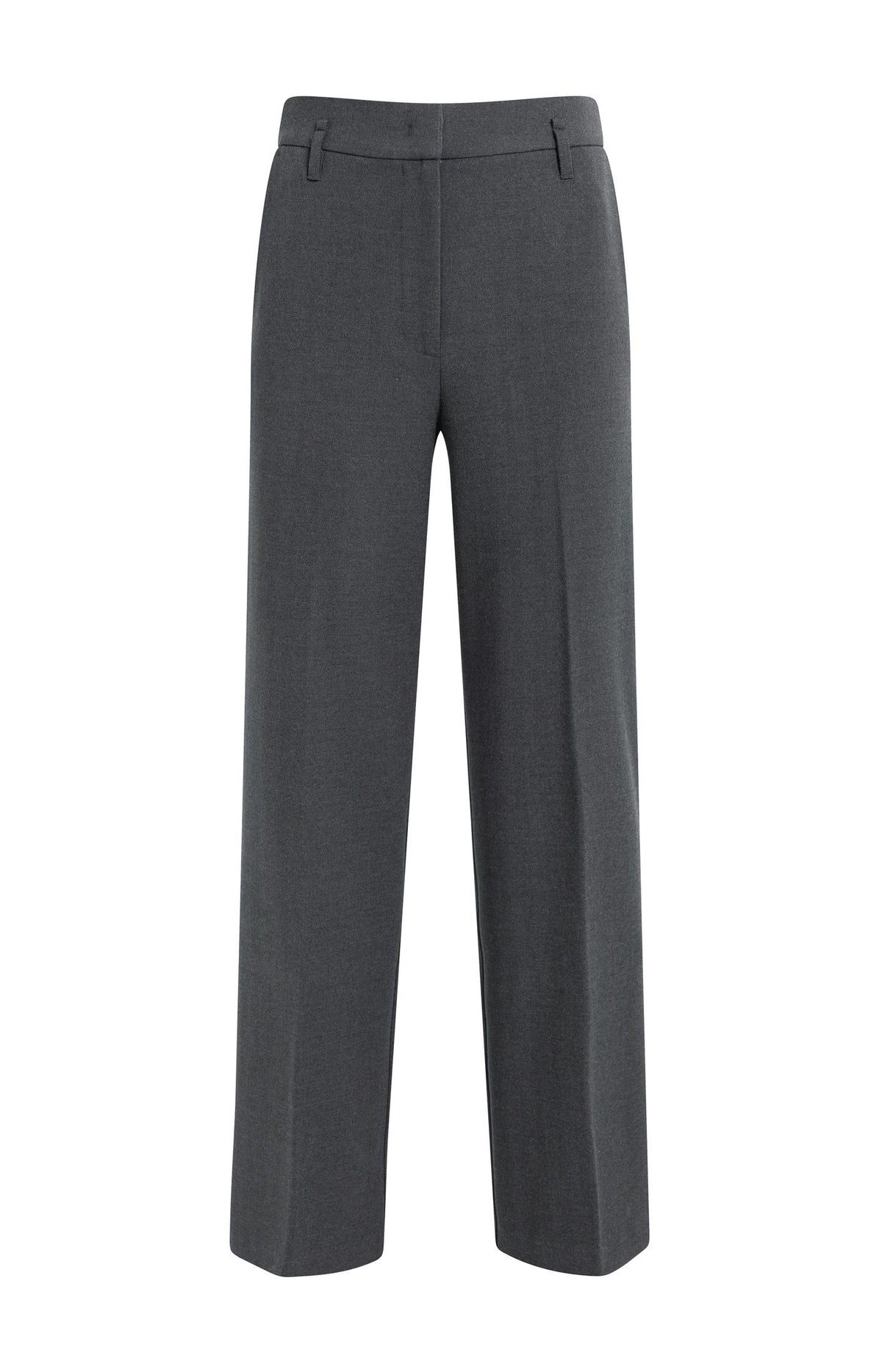 Structured straight leg tailored trousers - Cocoa Brown Melange