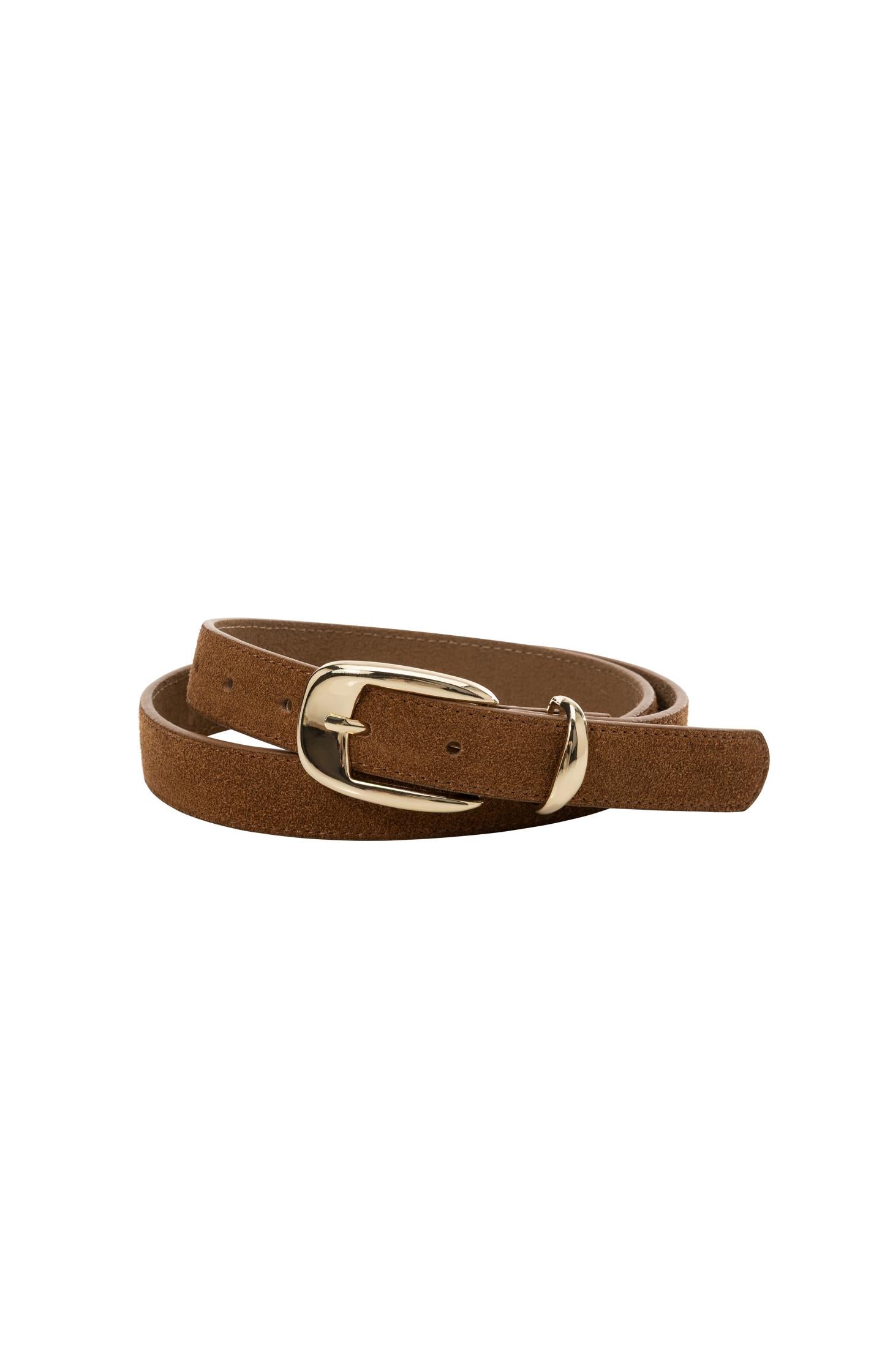 Suede belt with gold-tone buckle - Type: lookbook
