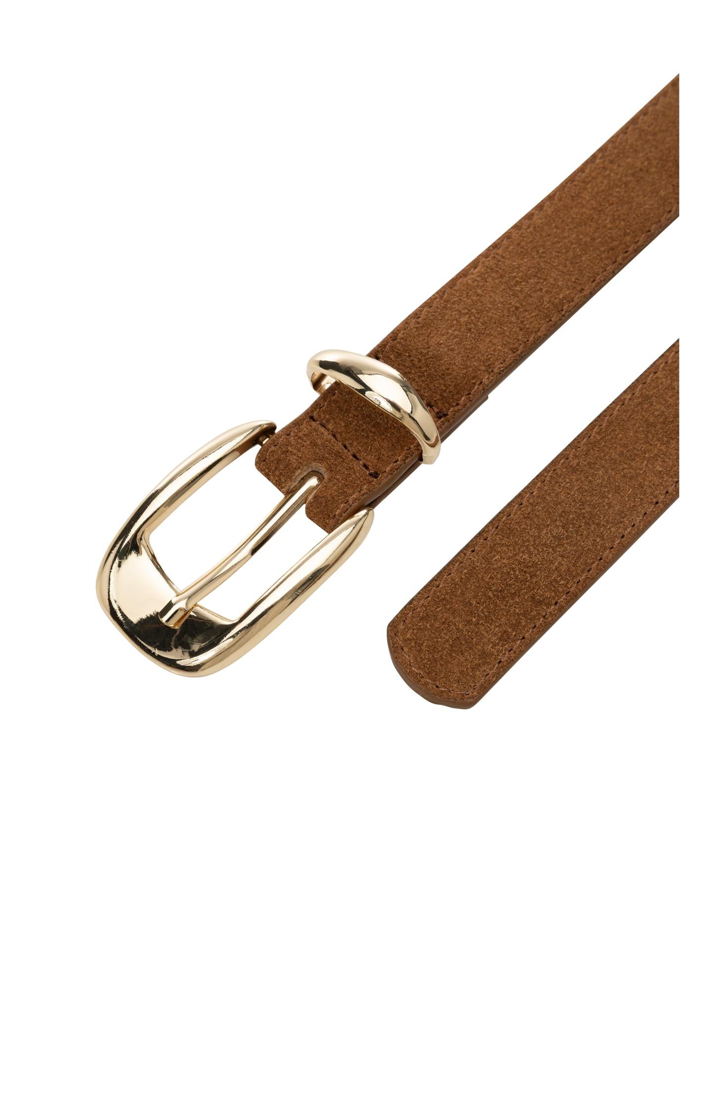 Suede belt with gold-tone buckle - Type: lookbook
