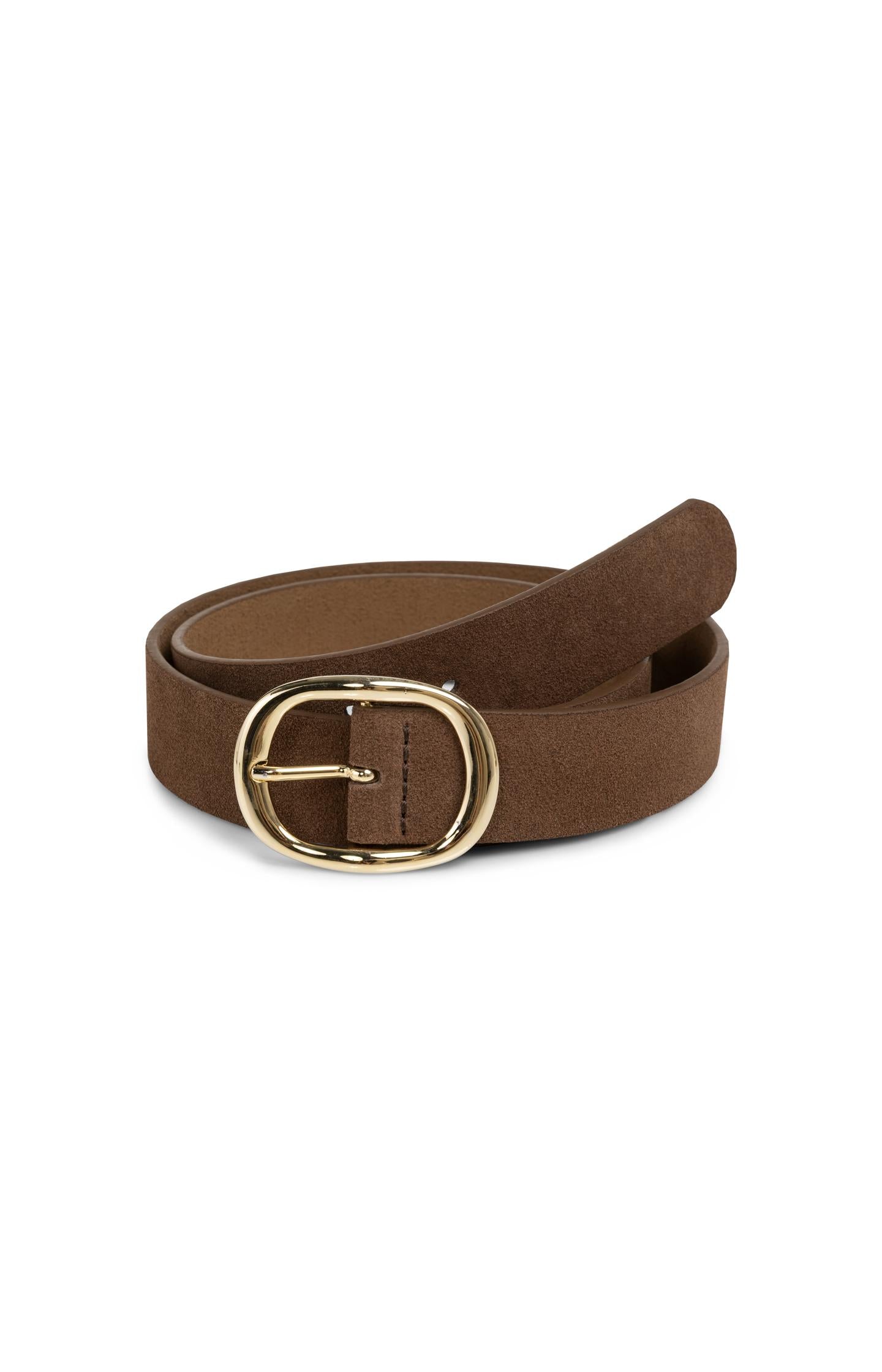 Suede belt with oval buckle - Type: product