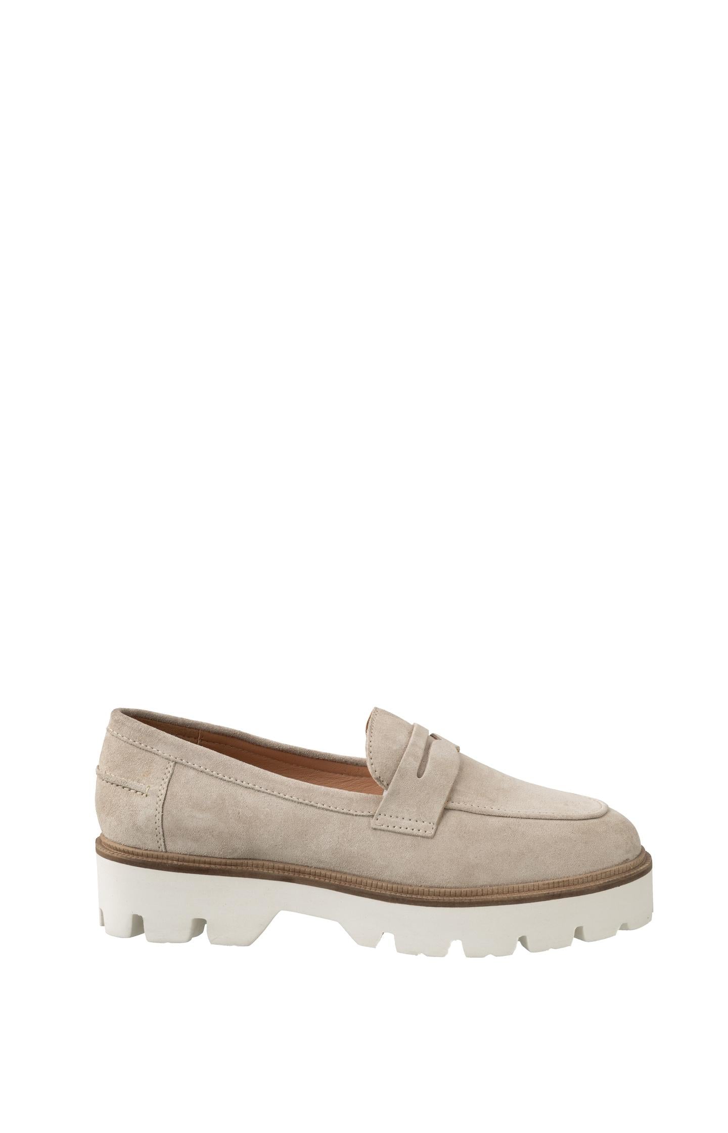 Suede loafer with chunky sole - Winter Twig Beige