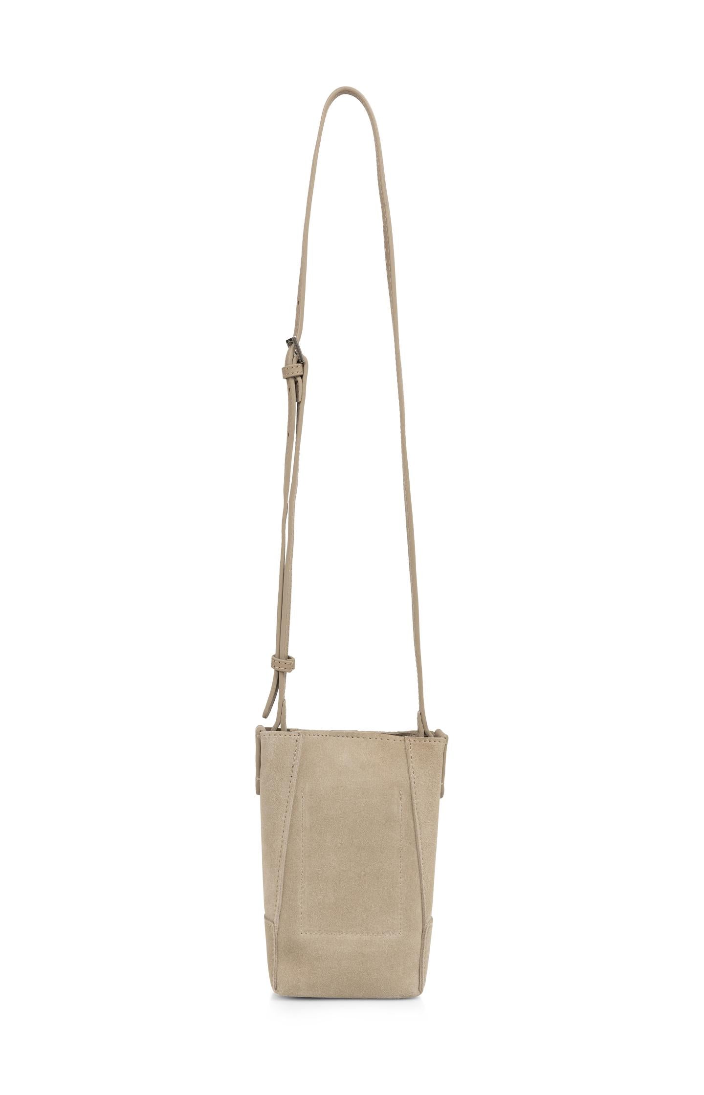 Suede phone bag with adjustable strap - Type: product