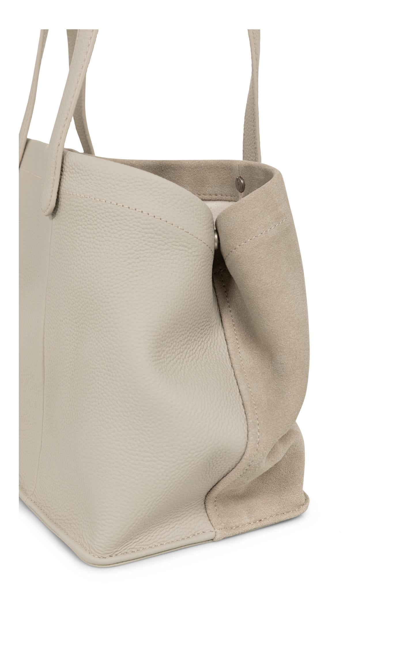 Suede shopper bag