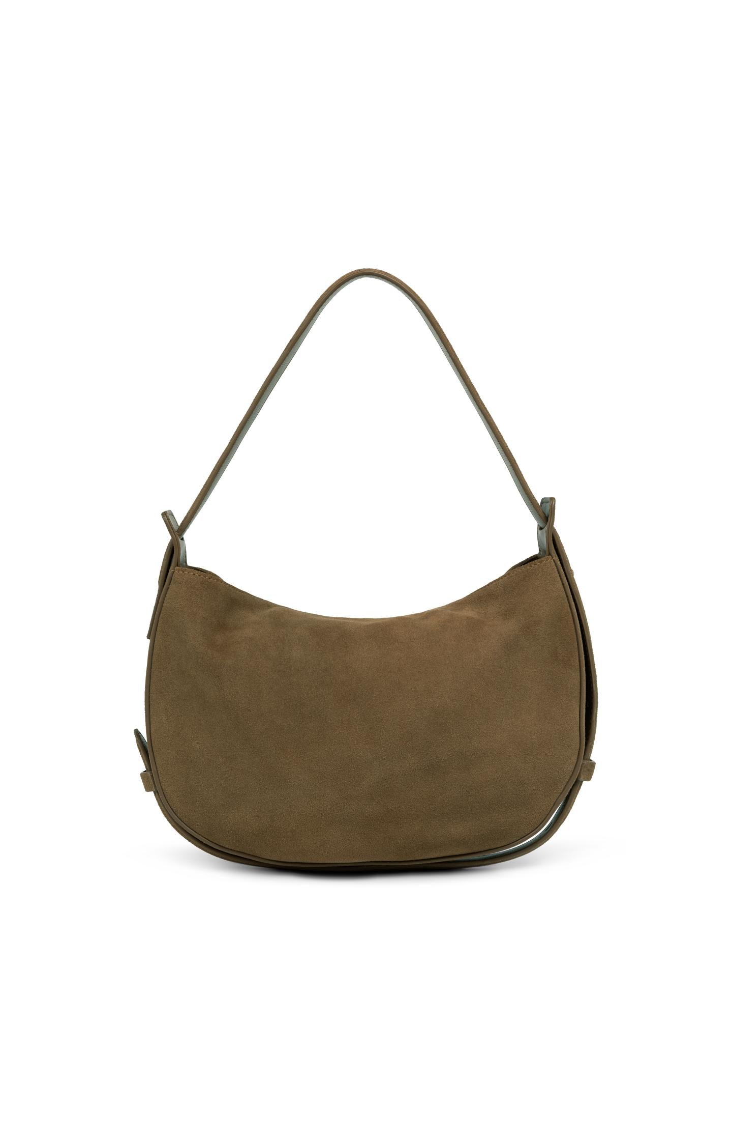 Suede shoulder bag with adjustable strap - Type: product