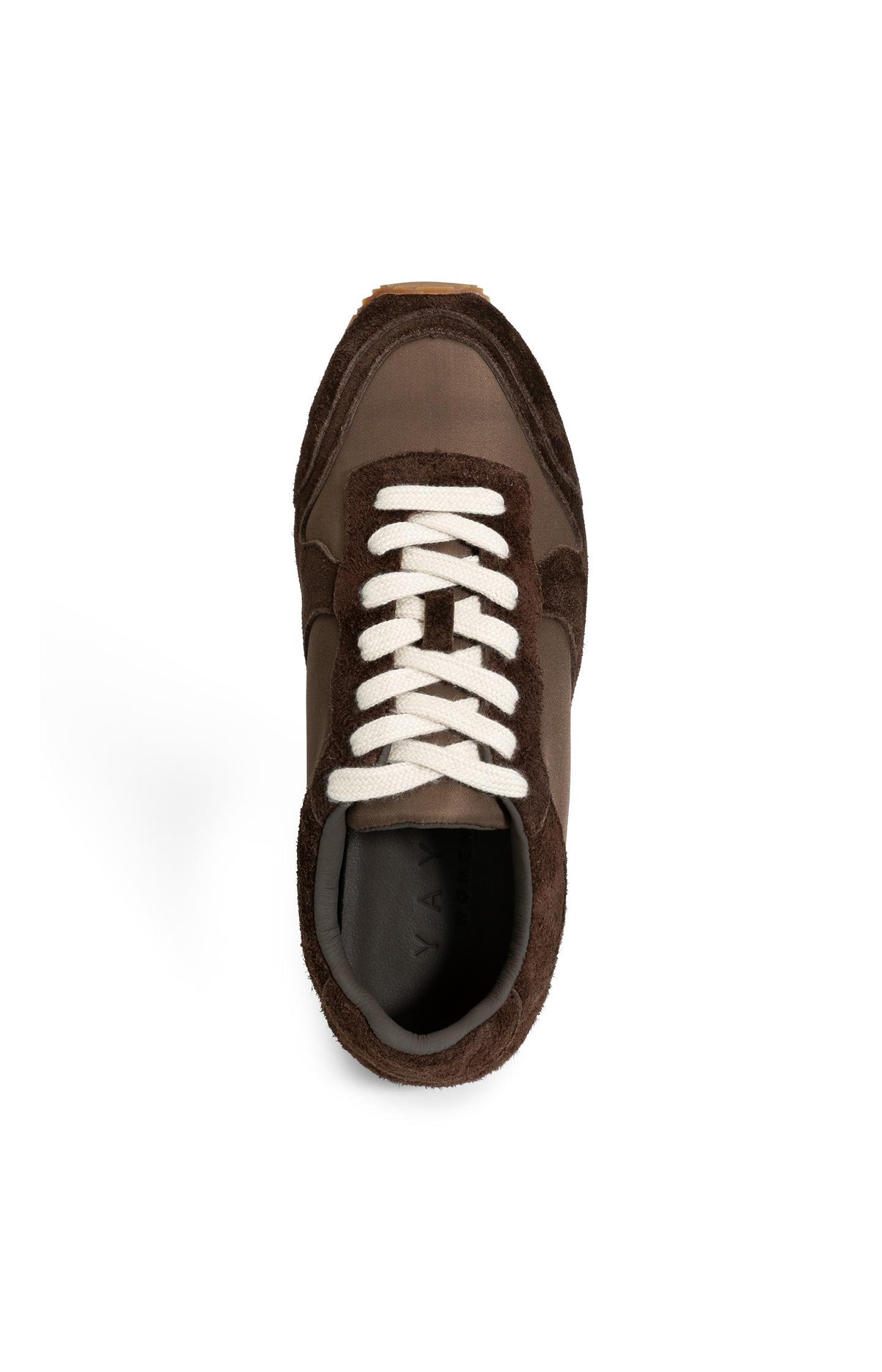 Suede sneakers with contrasting details - Cocoa Brown
