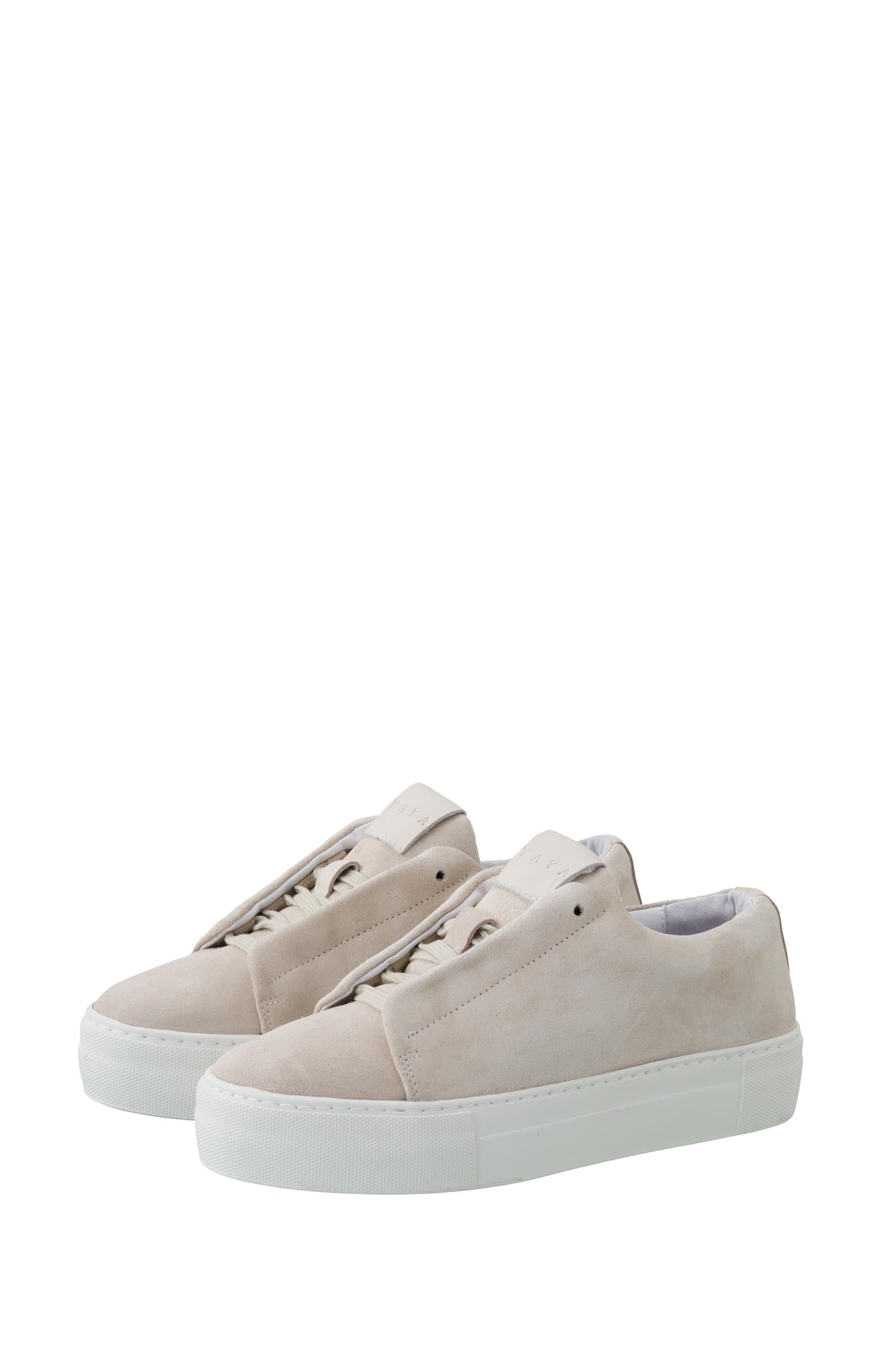 Suede sneakers with laces and chunky soles - Oxford Tan Sand - Type: product