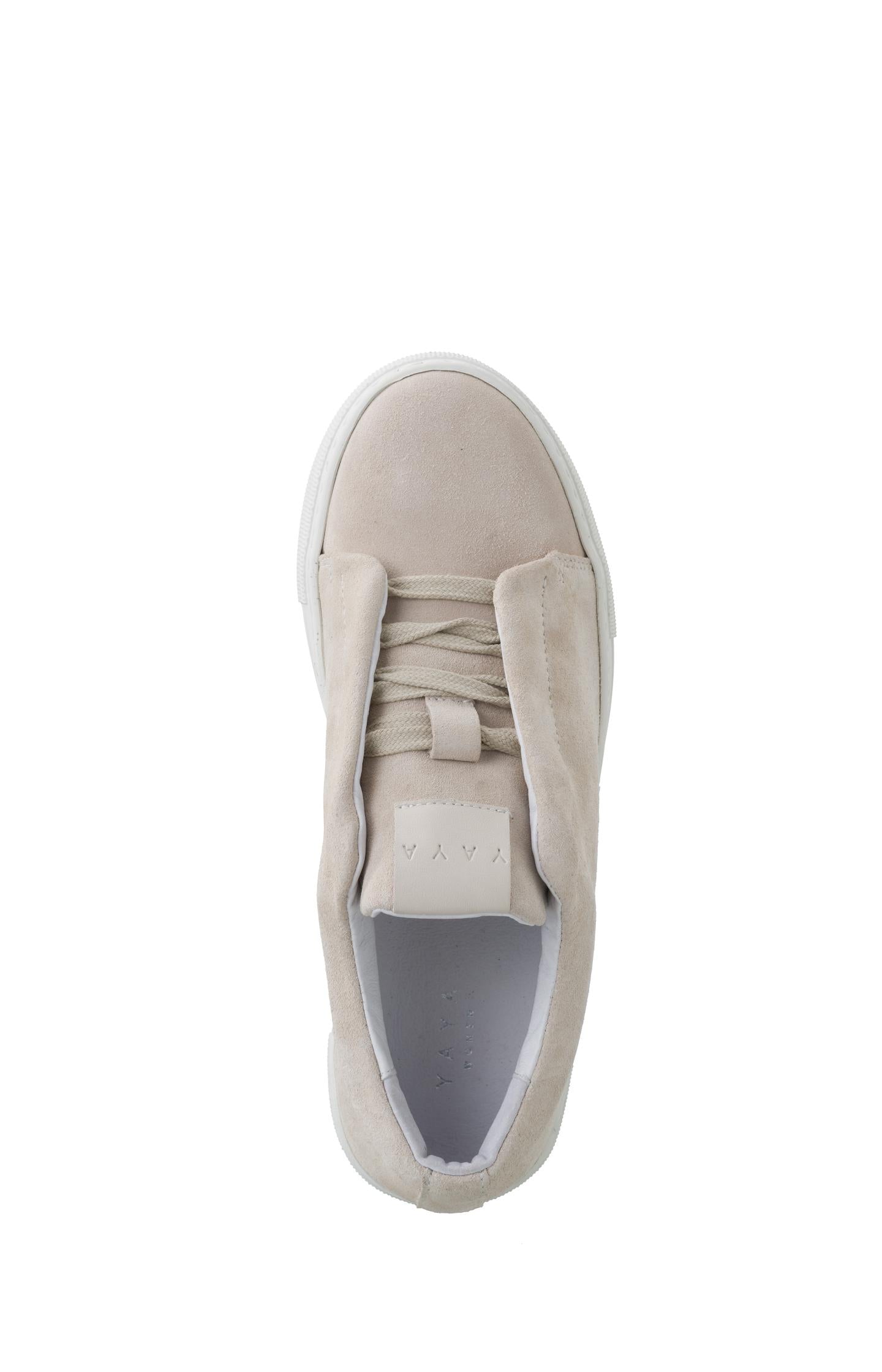 Suede sneakers with laces and chunky soles - Oxford Tan Sand