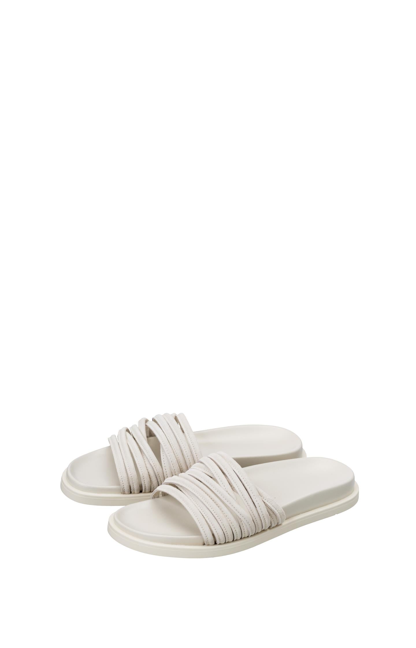 Suede strappy sandals in neutral tone - Summer Sand - Type: product