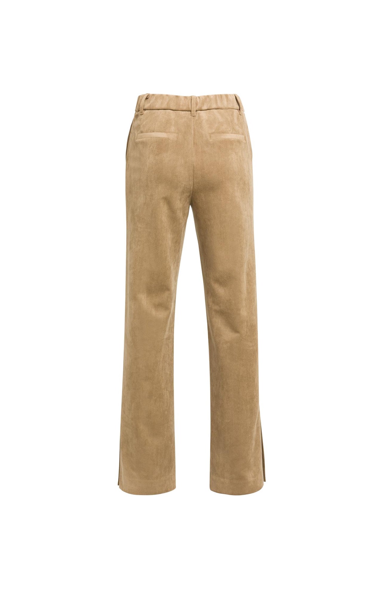 Suedine wide leg trousers