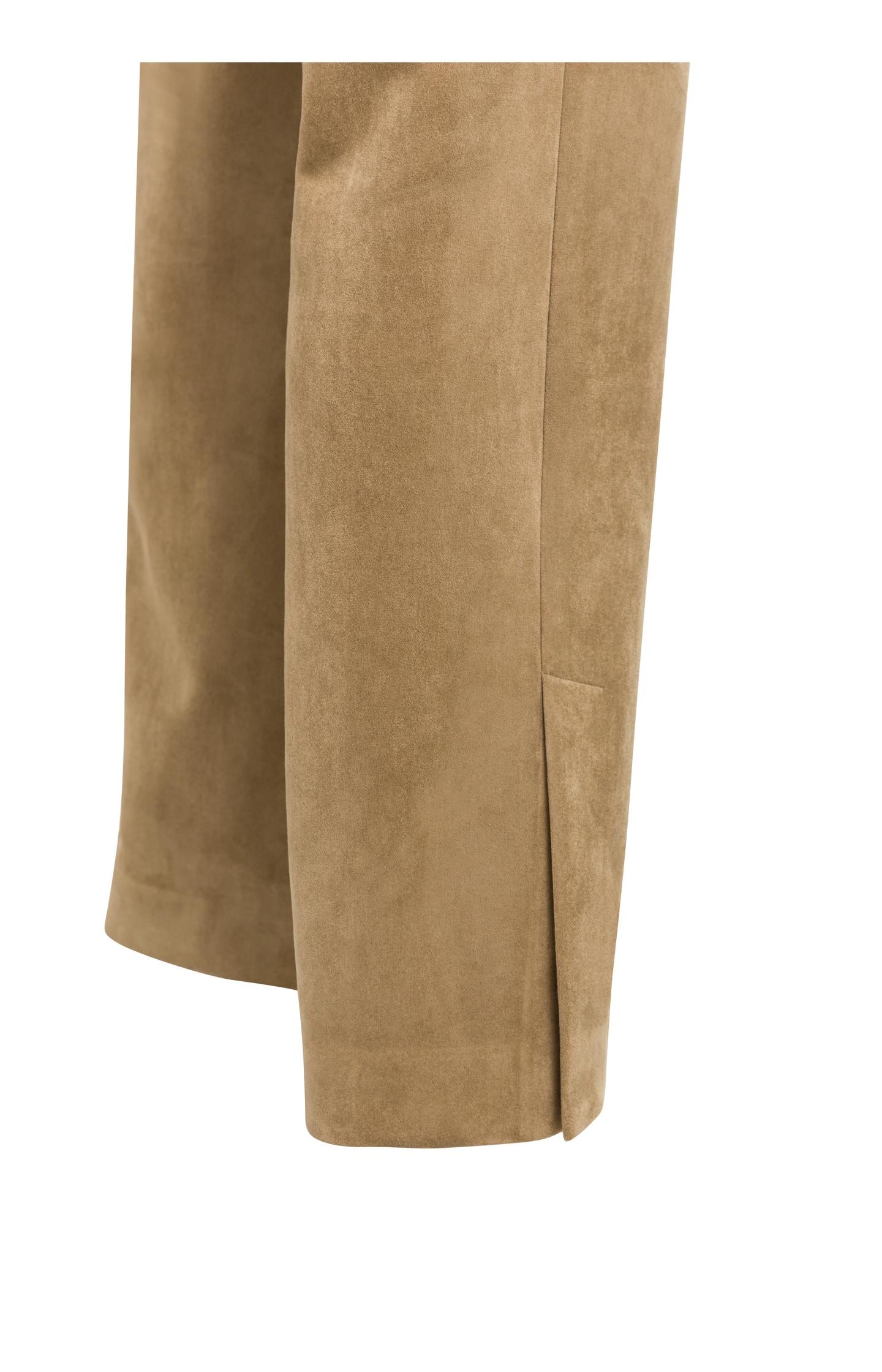 Suedine wide leg trousers - Type: product