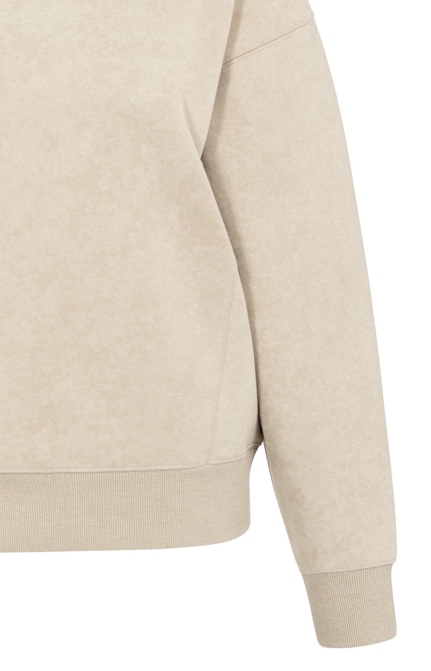 Sweater in sturdy fabric with washed effect