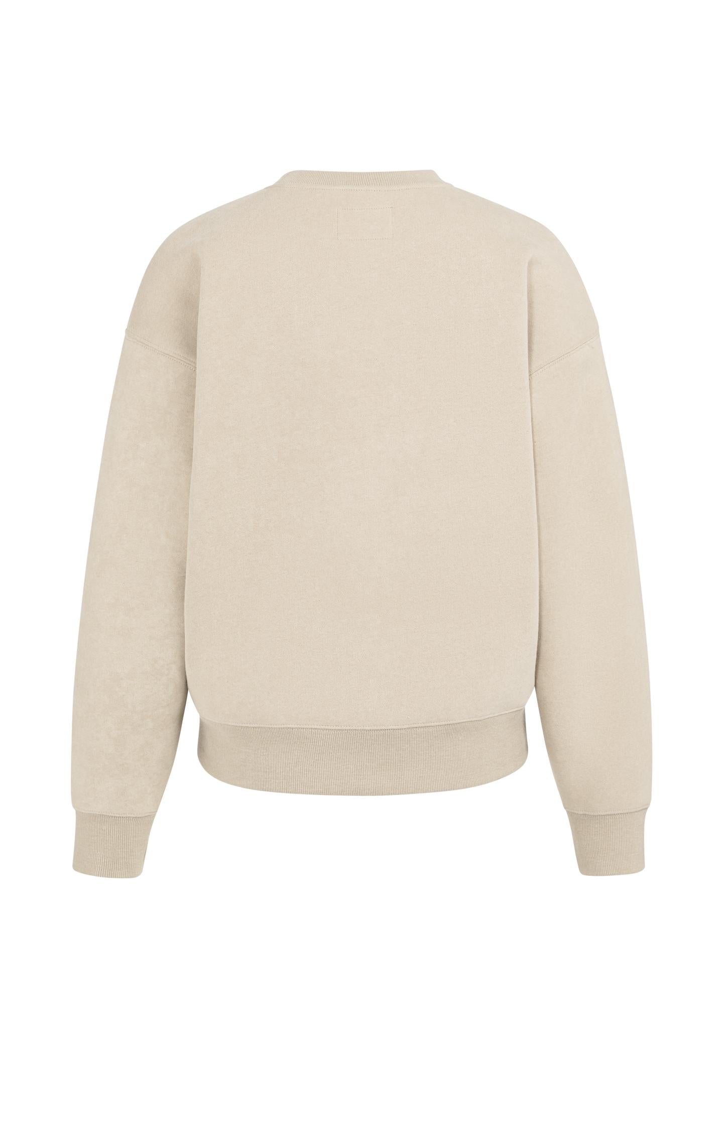 Sweater in sturdy fabric with washed effect