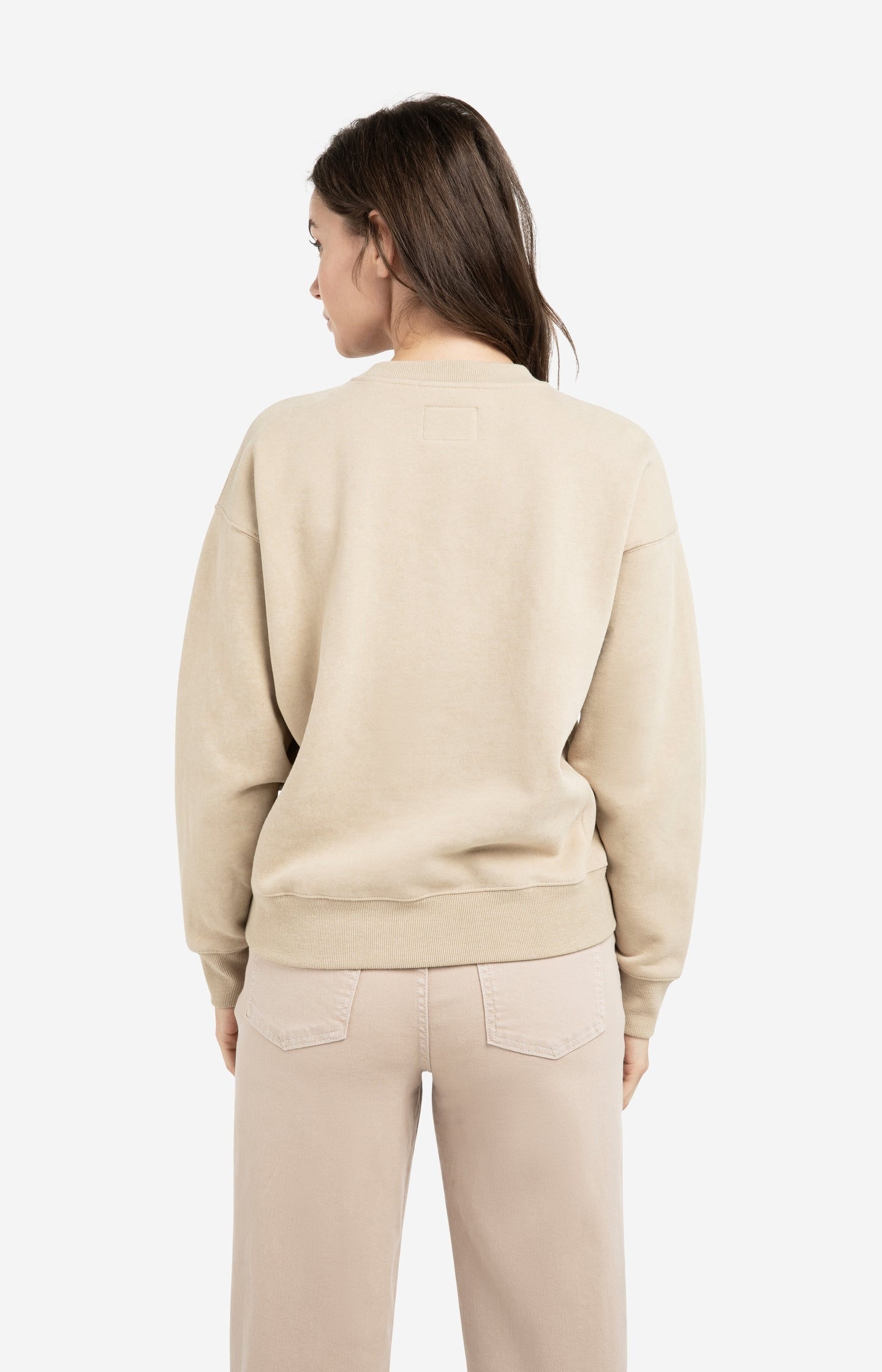 Sweater in sturdy fabric with washed effect