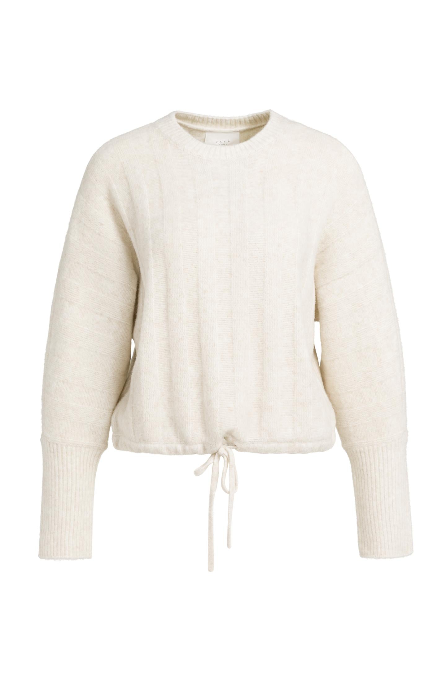 Pull avec manches chauve-souris et cordon de serrage