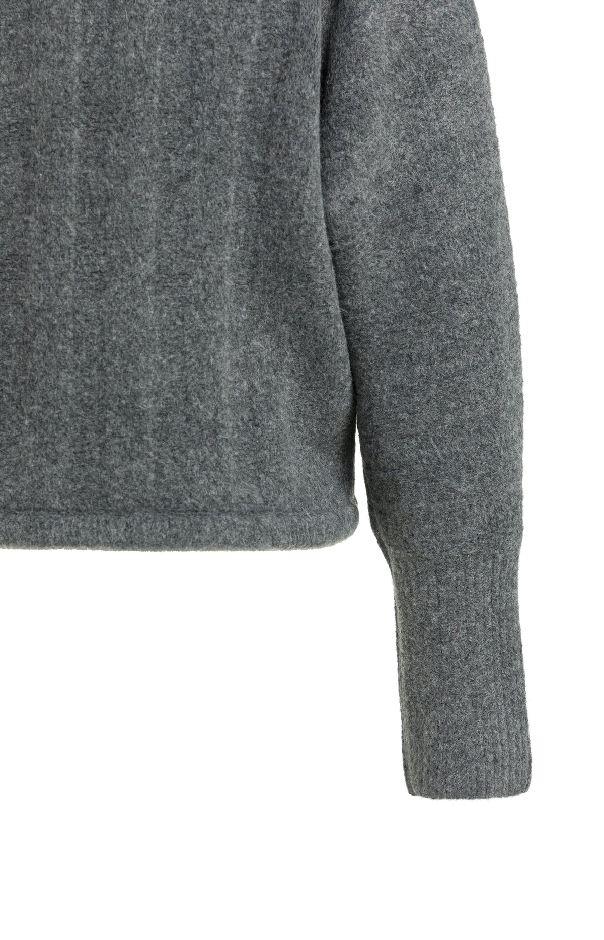 Sweater with batwing sleeves and drawcord at the hem