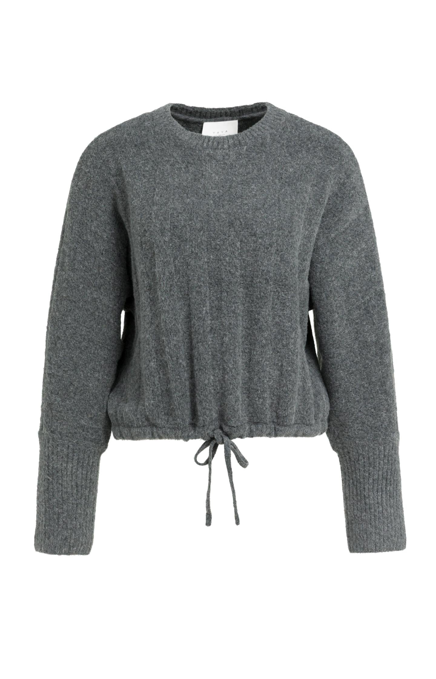 Pull avec manches chauve-souris et cordon de serrage