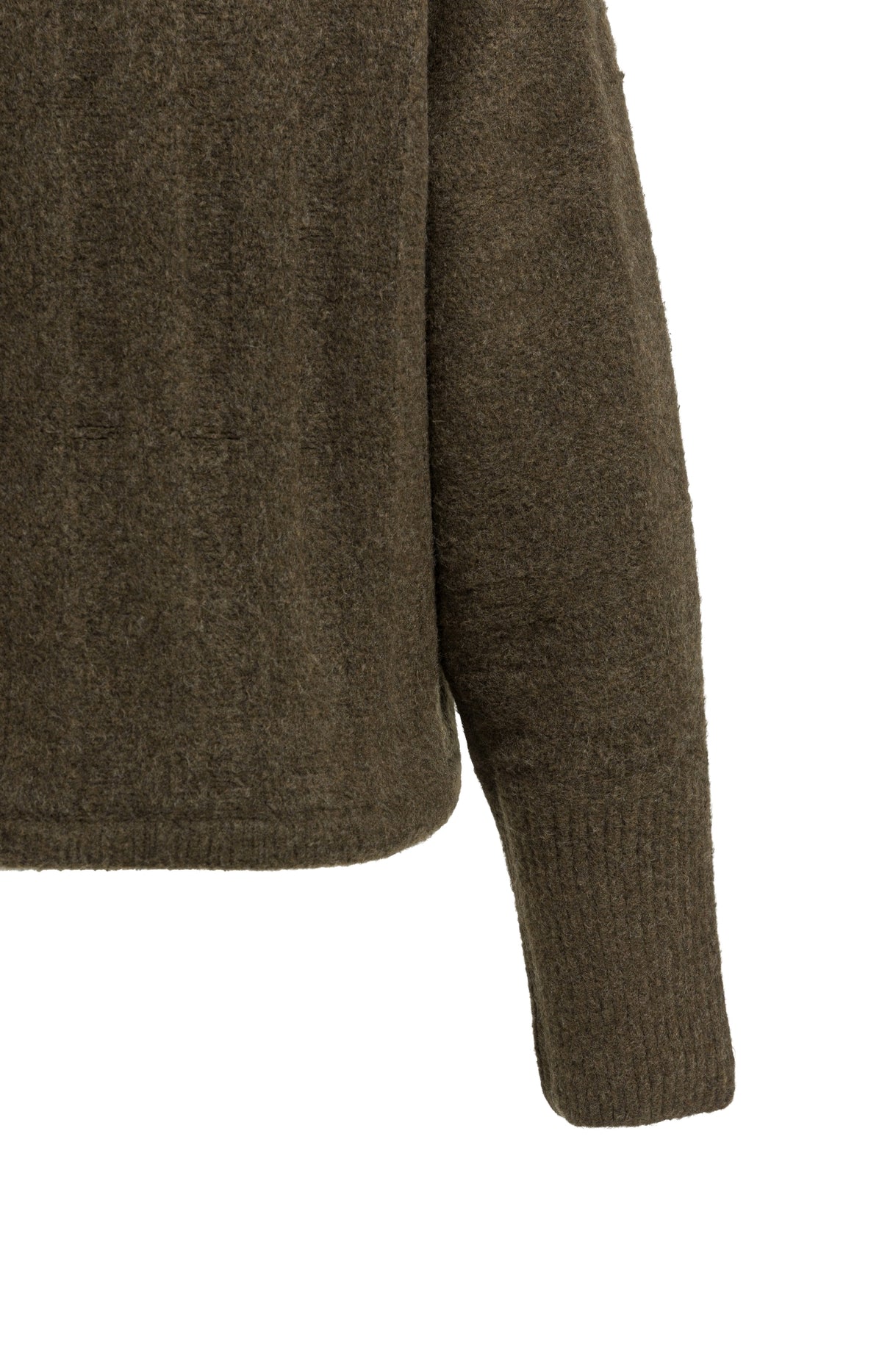 Sweater with batwing sleeves and drawcord at the hem
