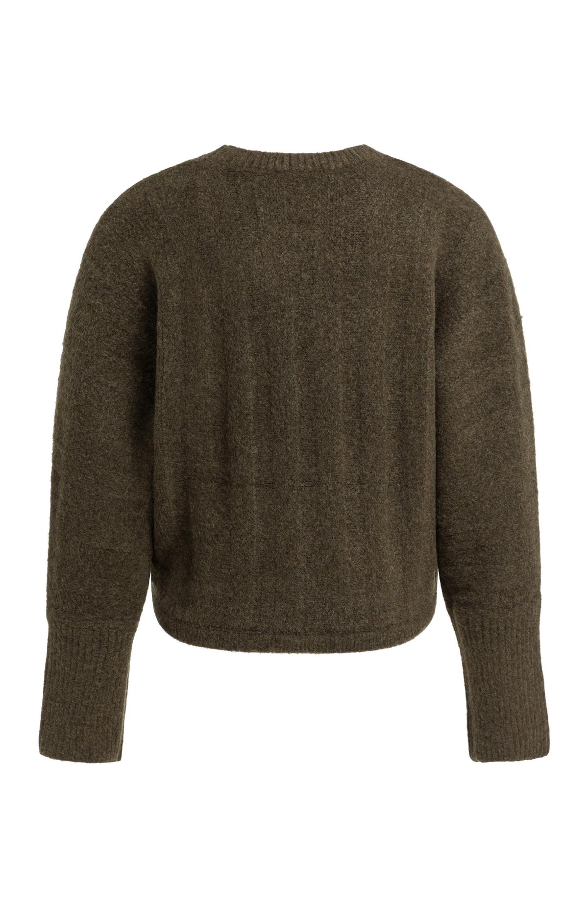 Sweater with batwing sleeves and drawcord at the hem