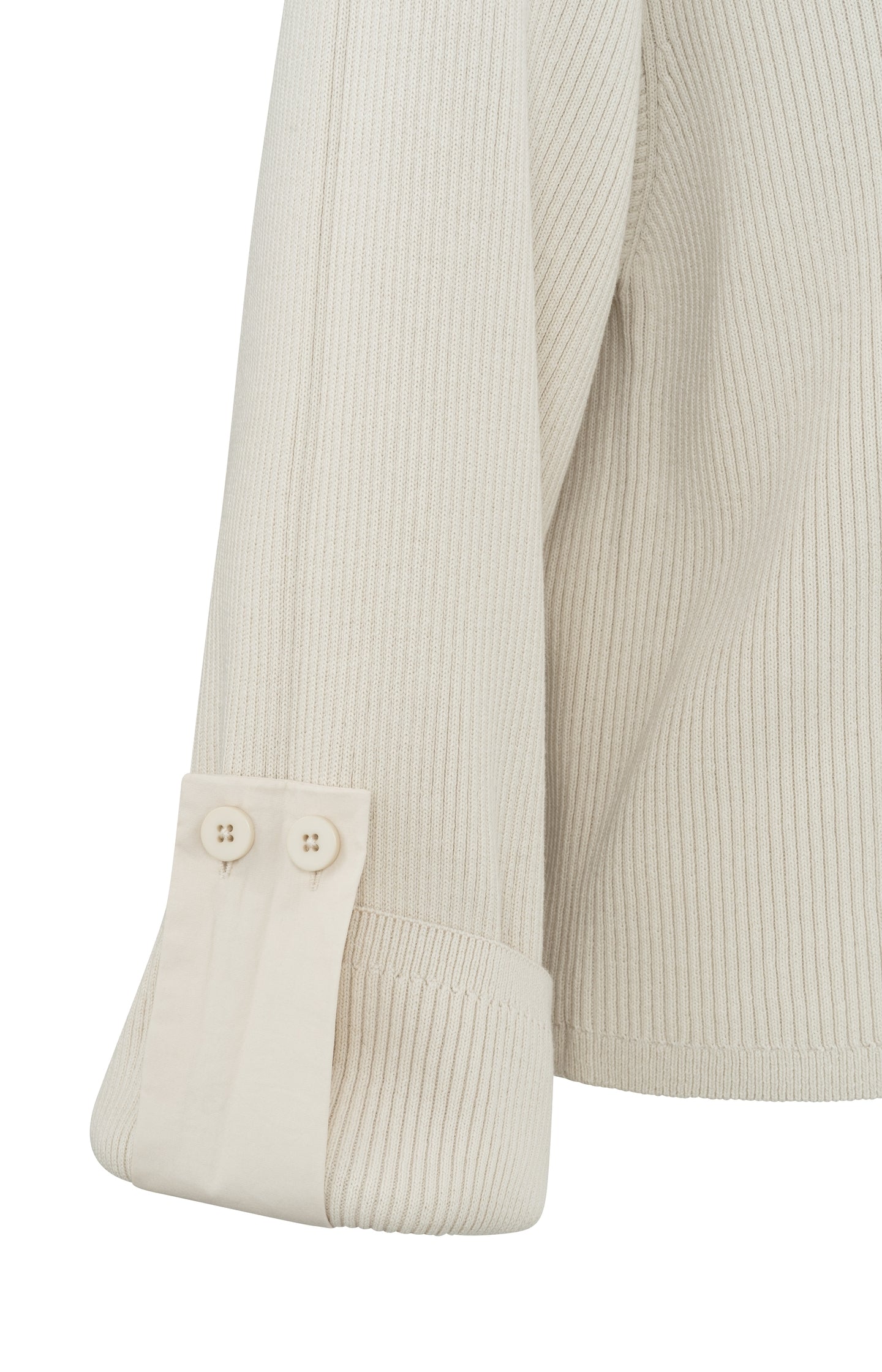 Sweater with boatneck, long wide sleeves and sleeve details