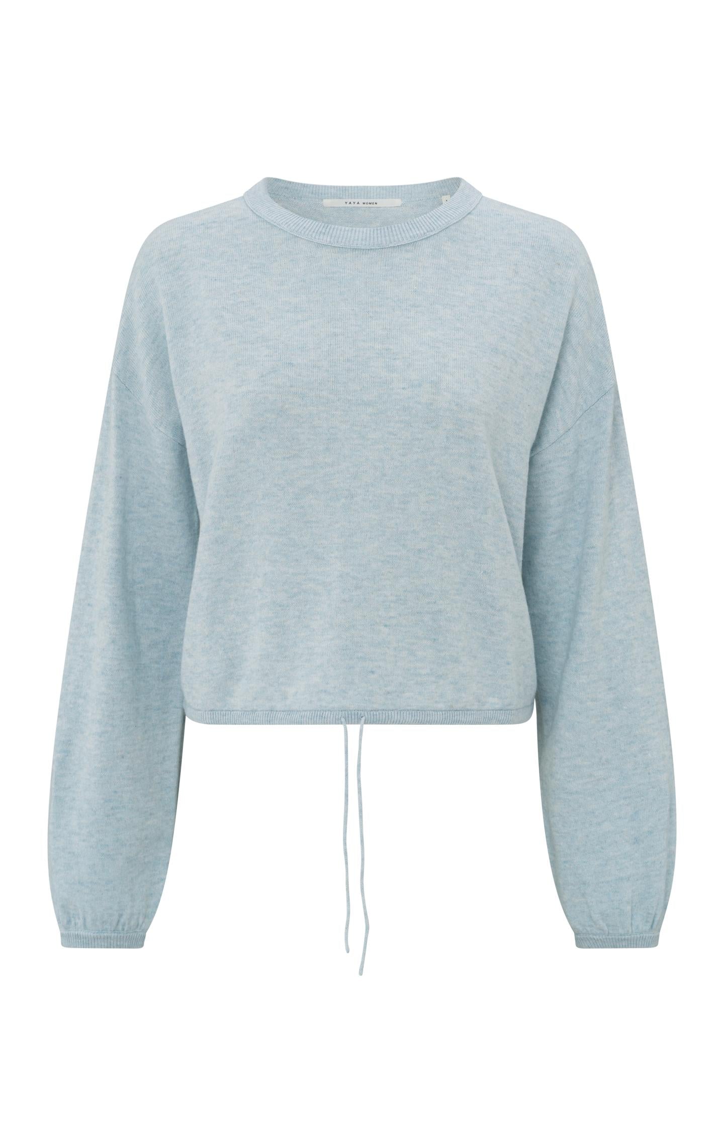 Sweater with corded hem and loose fit