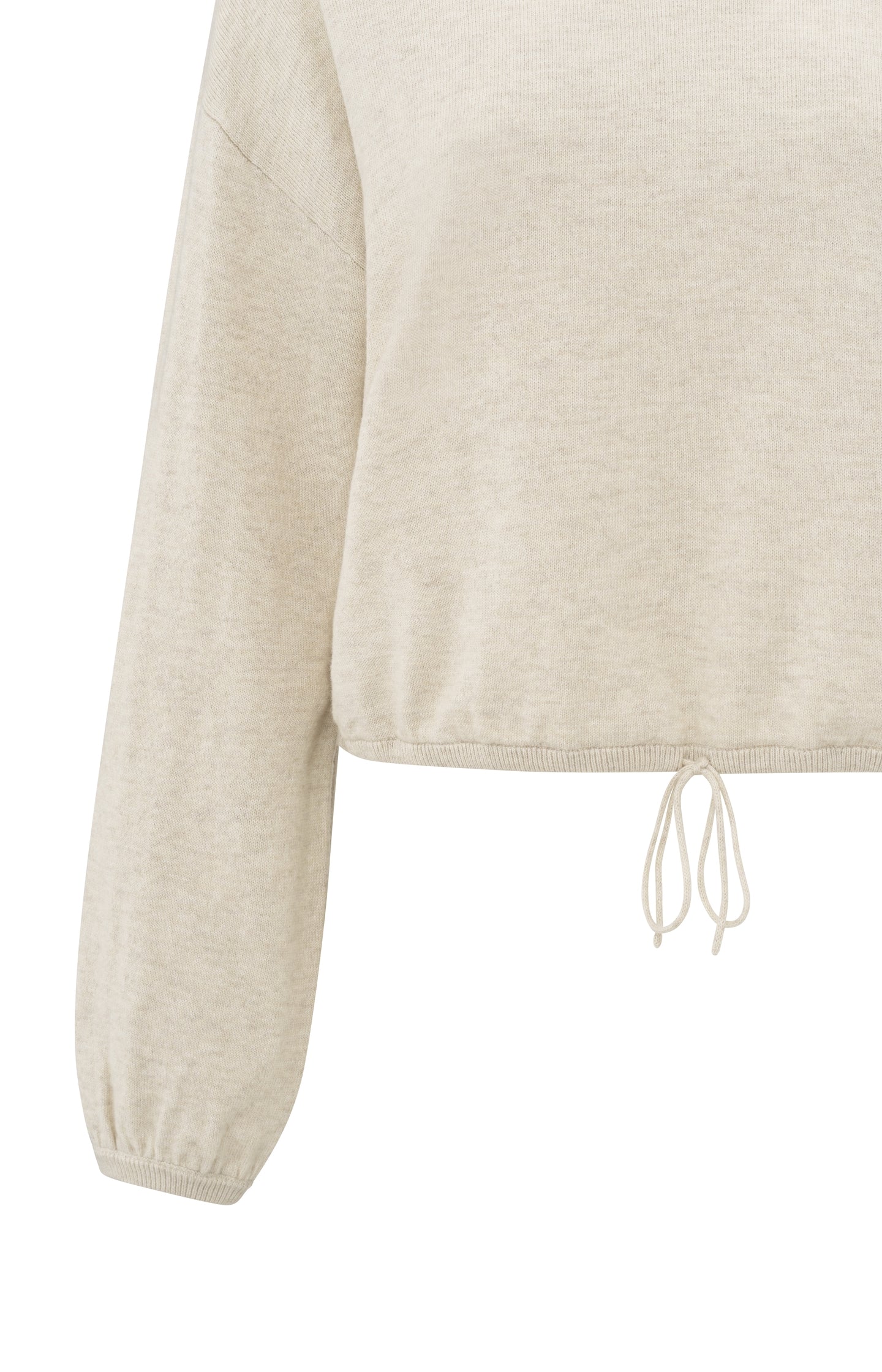 Sweater with corded hem and loose fit