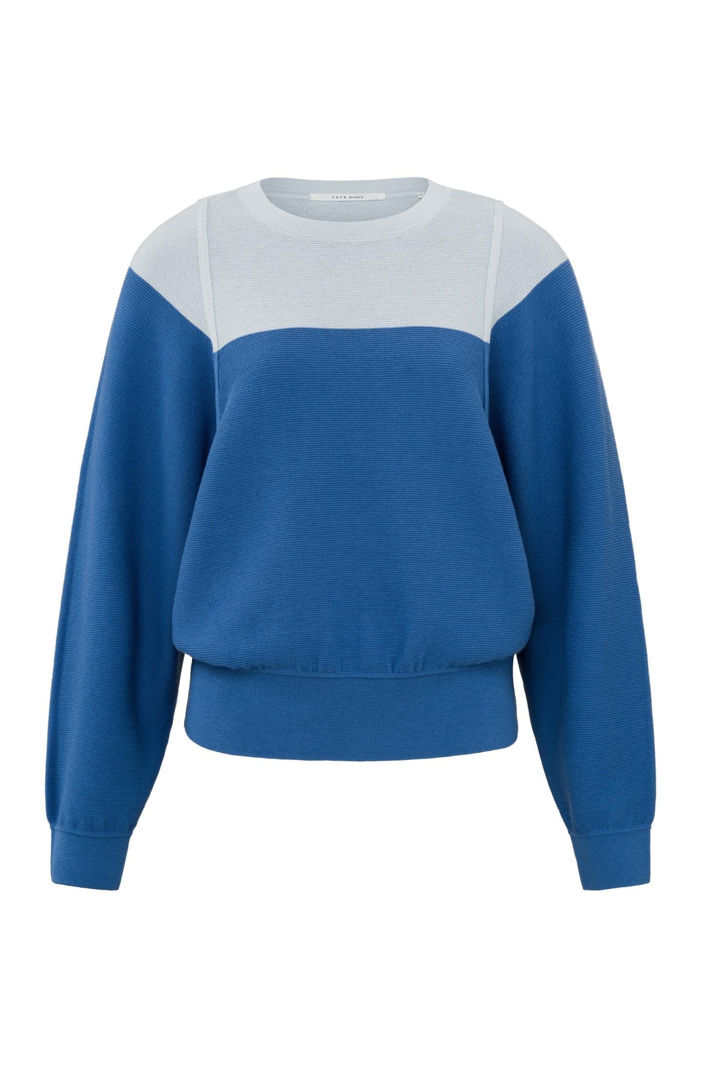 Sweater with crewneck, long sleeves and stich details - Type: product