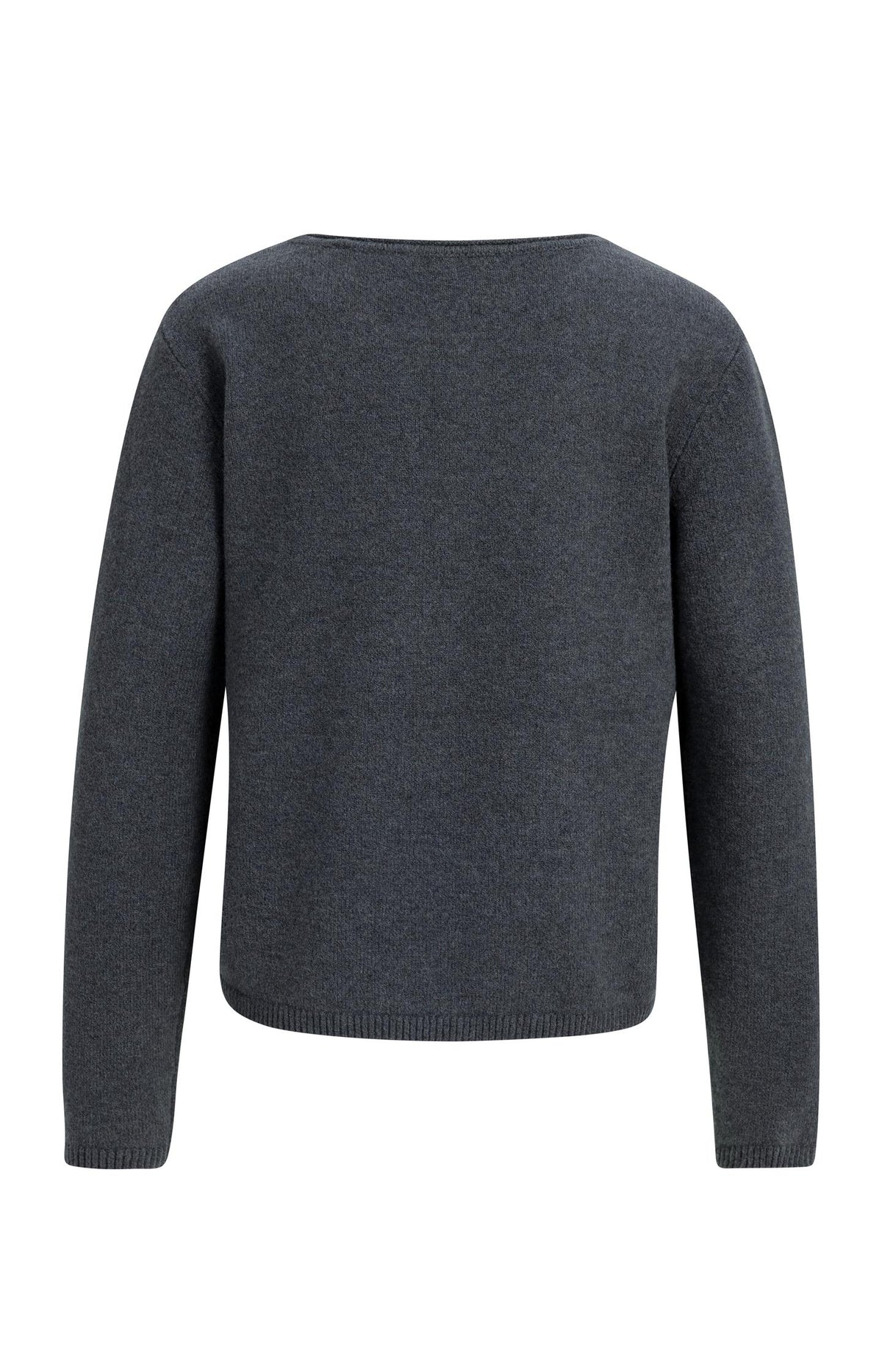 Sweater with detachable turtleneck collar - Dark Anthracite Melange